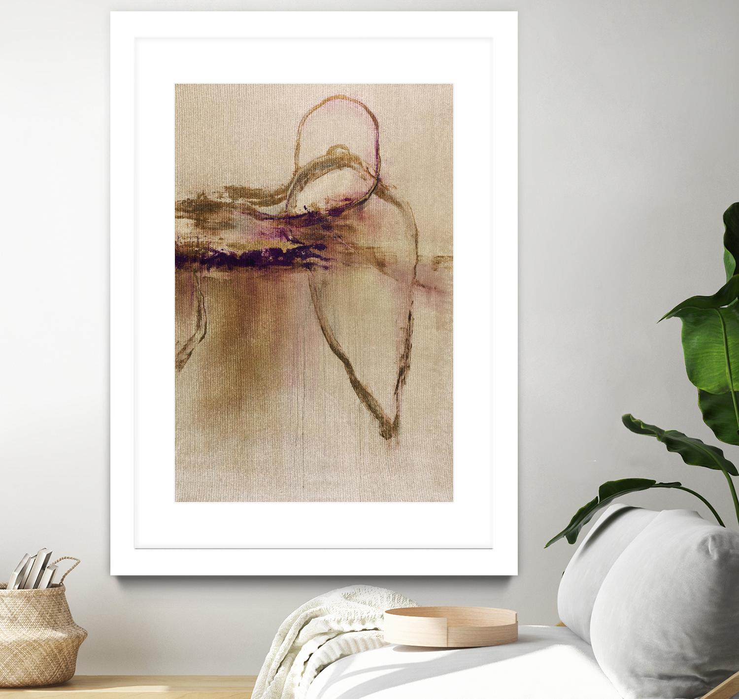 Jumping Ahead II by Daleno Art on GIANT ART - beige abstract