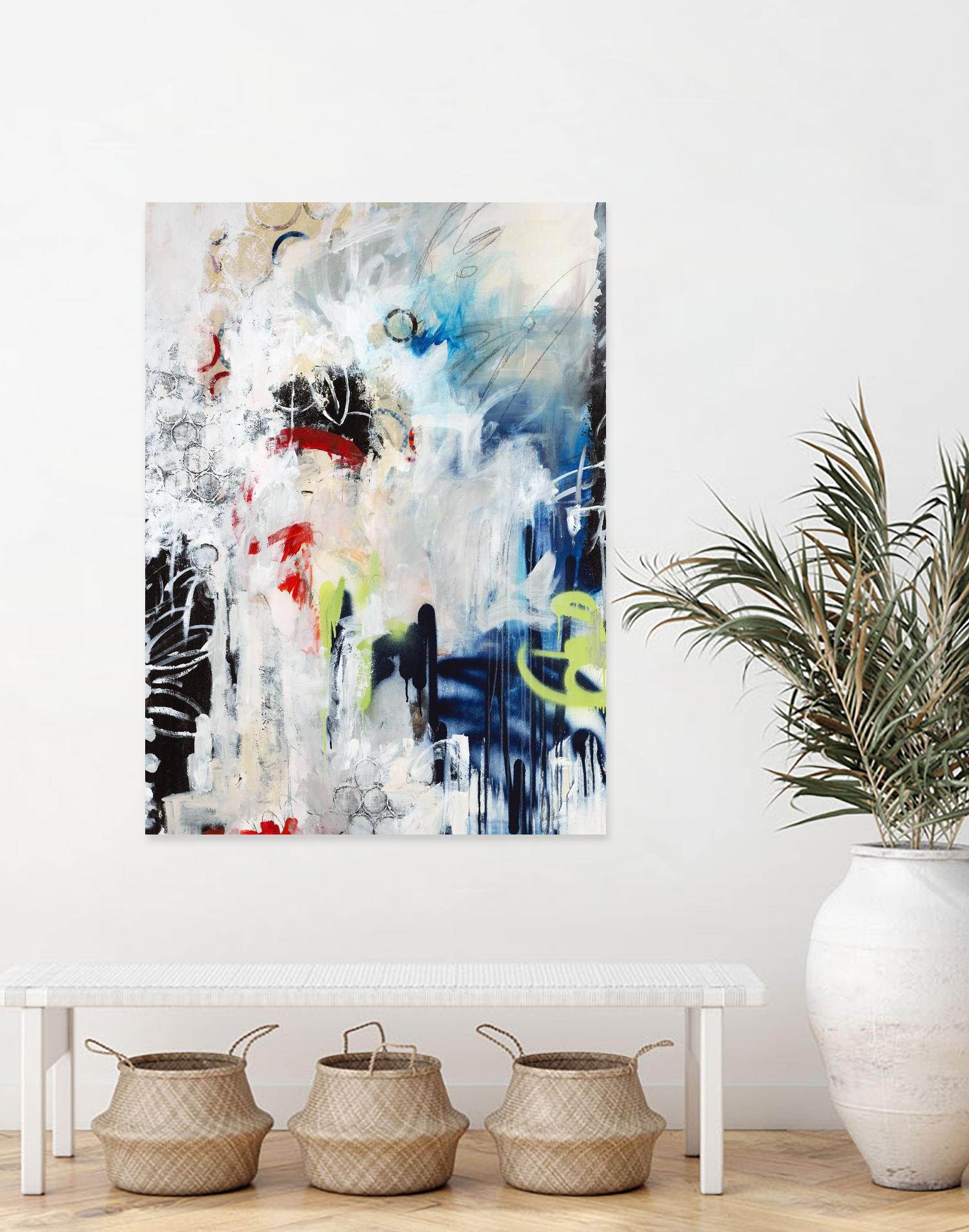 Painted Vase by Daleno Art on GIANT ART - red abstract abstract