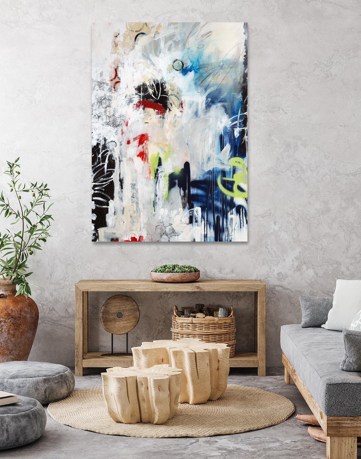 Painted Vase by Daleno Art on GIANT ART - red abstract abstract