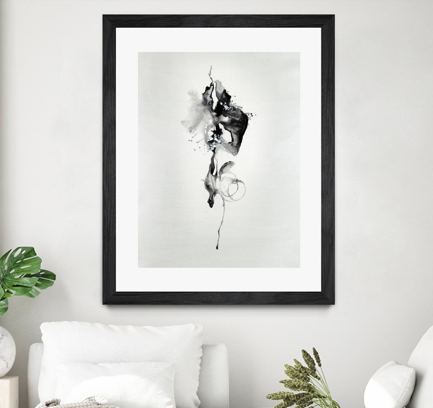 Smokey I by Daleno Art on GIANT ART - white black&white abstrait