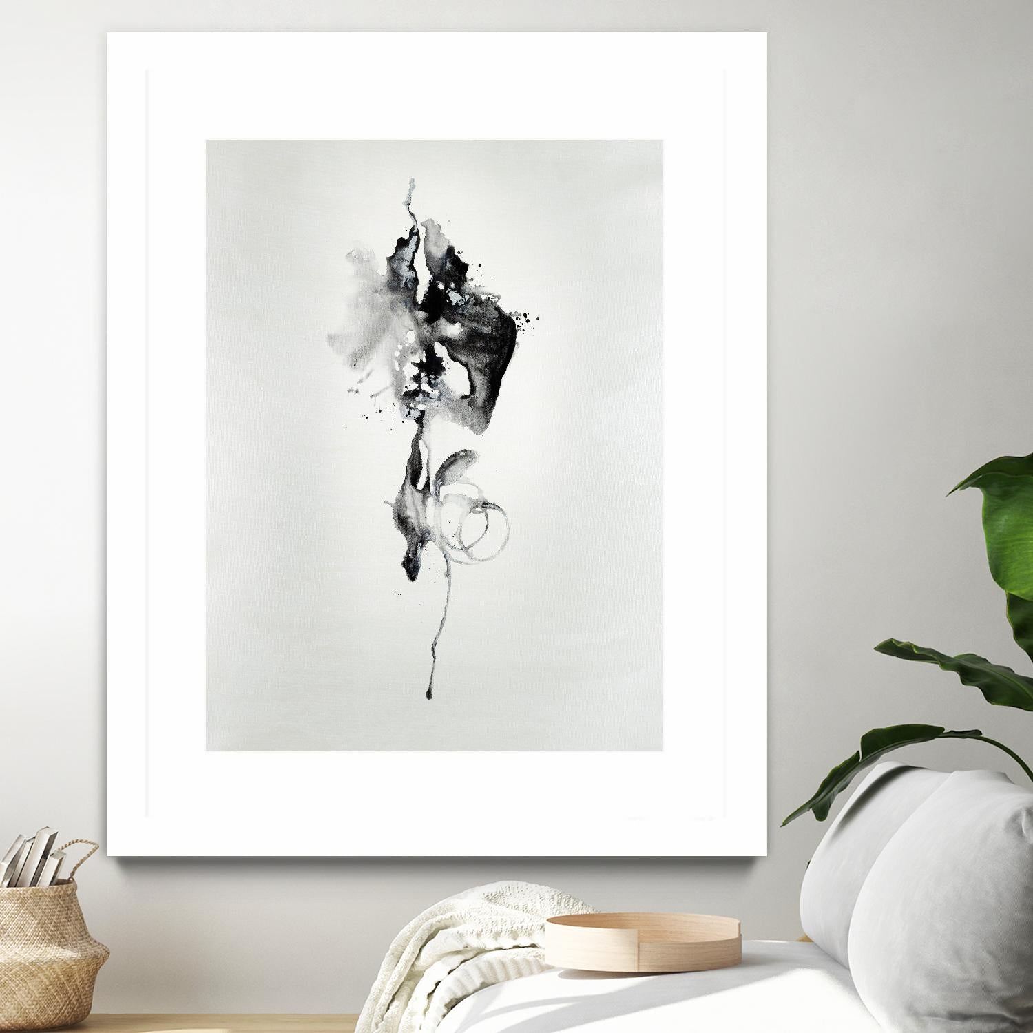 Smokey I by Daleno Art on GIANT ART - white black&white abstrait