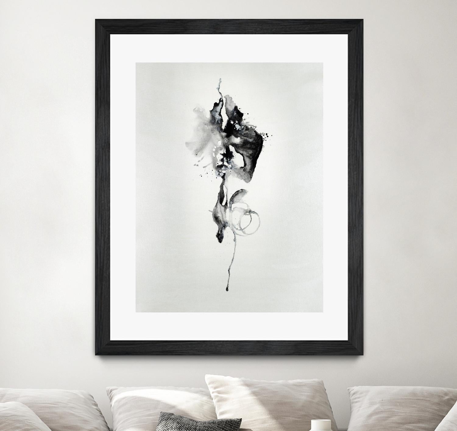 Smokey I by Daleno Art on GIANT ART - white black&white abstrait