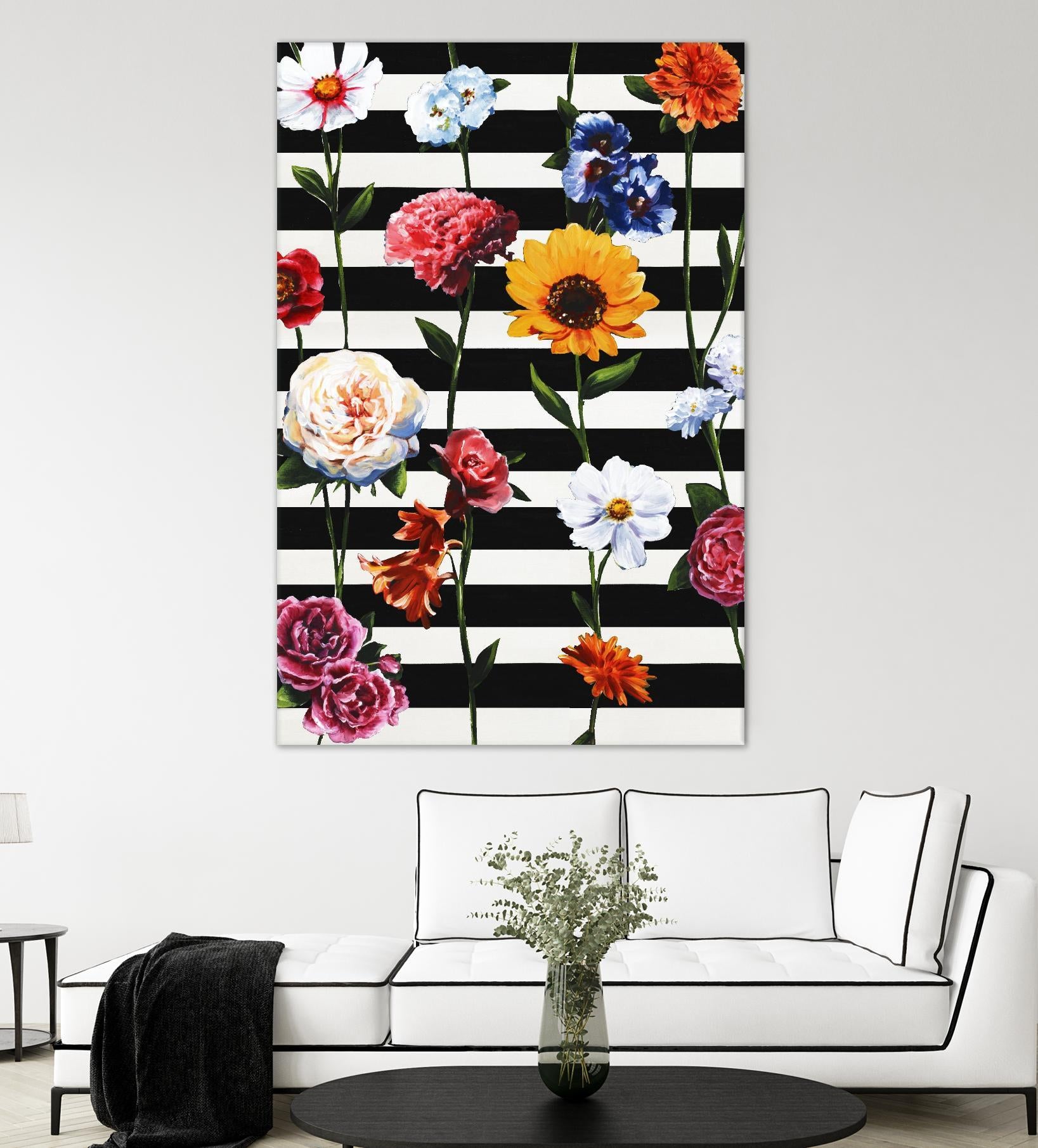 Streakes of Flowers by Daleno Art on GIANT ART - orange florals abstrait