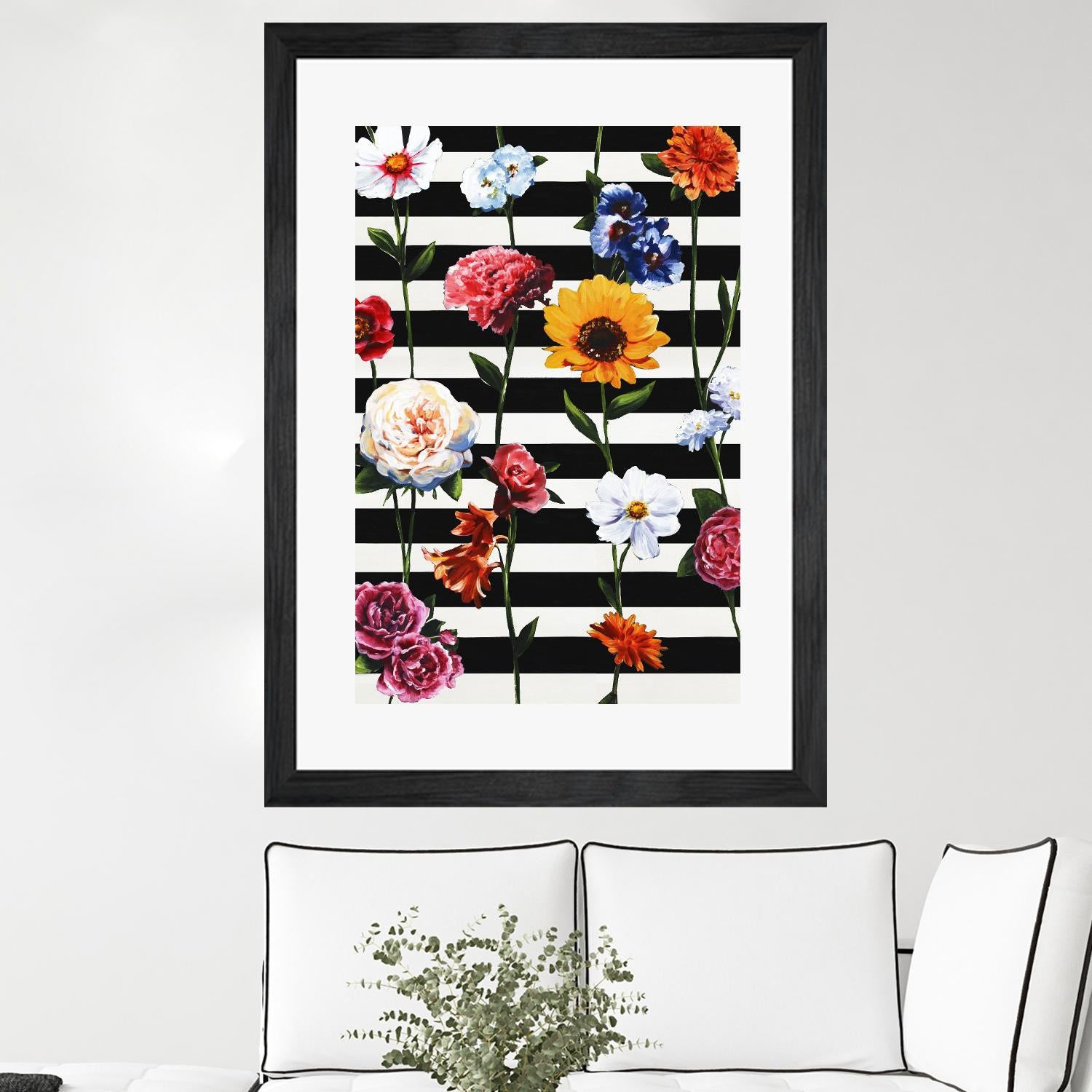 Streakes of Flowers by Daleno Art on GIANT ART - orange florals abstrait