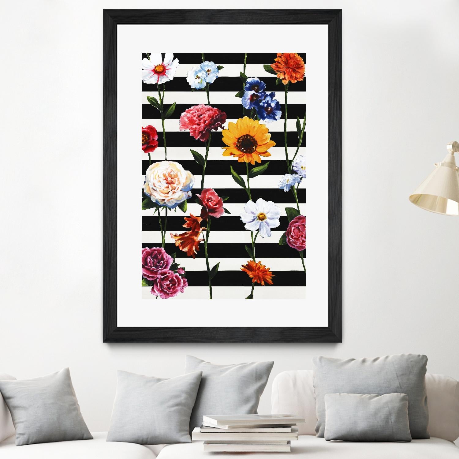 Streakes of Flowers by Daleno Art on GIANT ART - orange florals abstrait