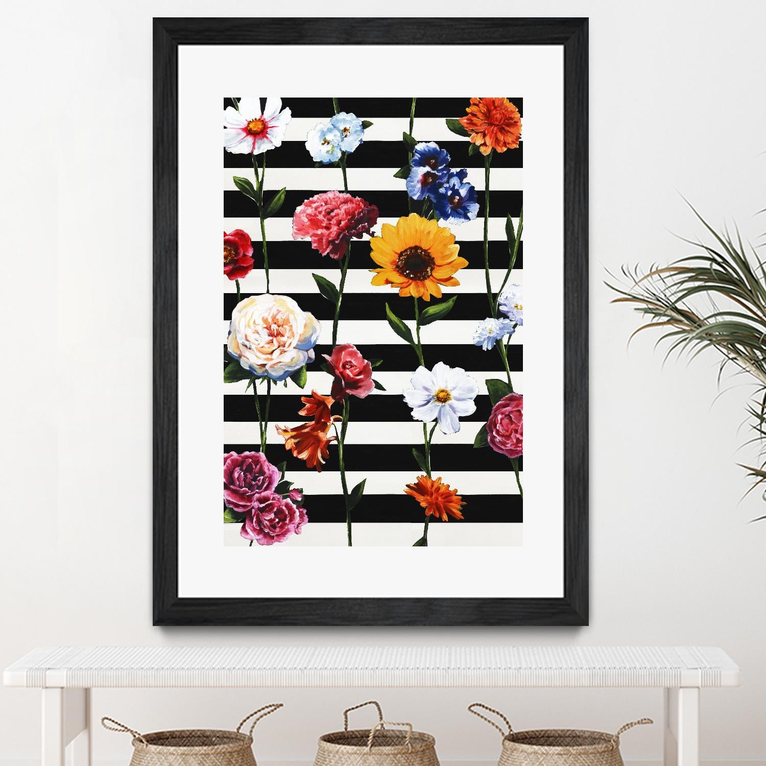 Streakes of Flowers by Daleno Art on GIANT ART - orange florals abstrait