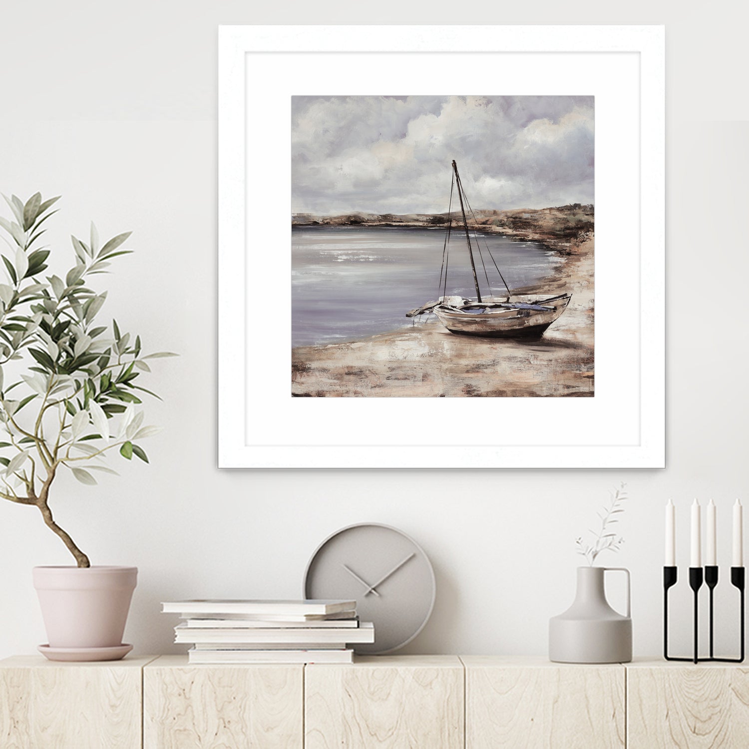 Patching for Summer by Daleno Art on GIANT ART - grey coastal