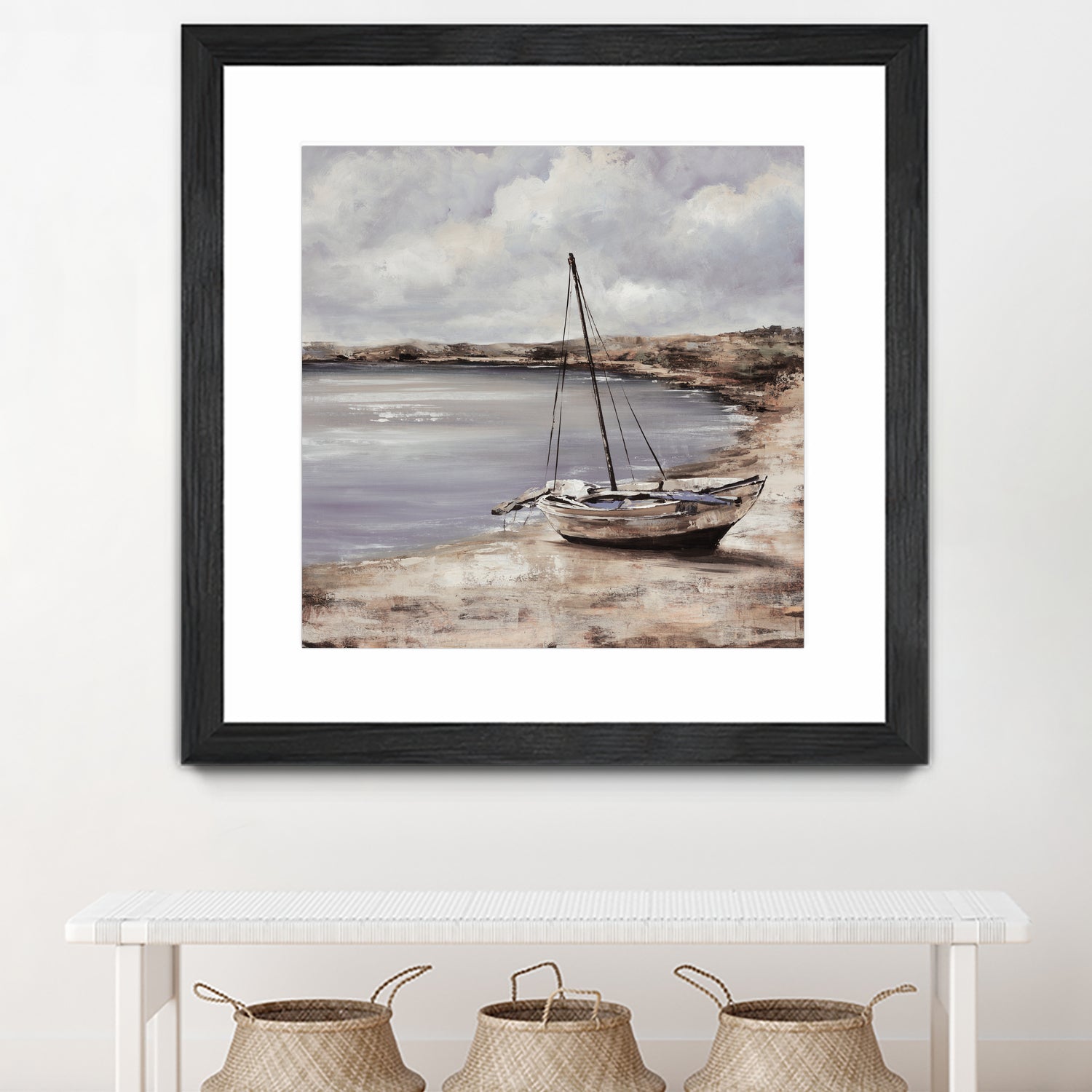Patching for Summer by Daleno Art on GIANT ART - grey coastal