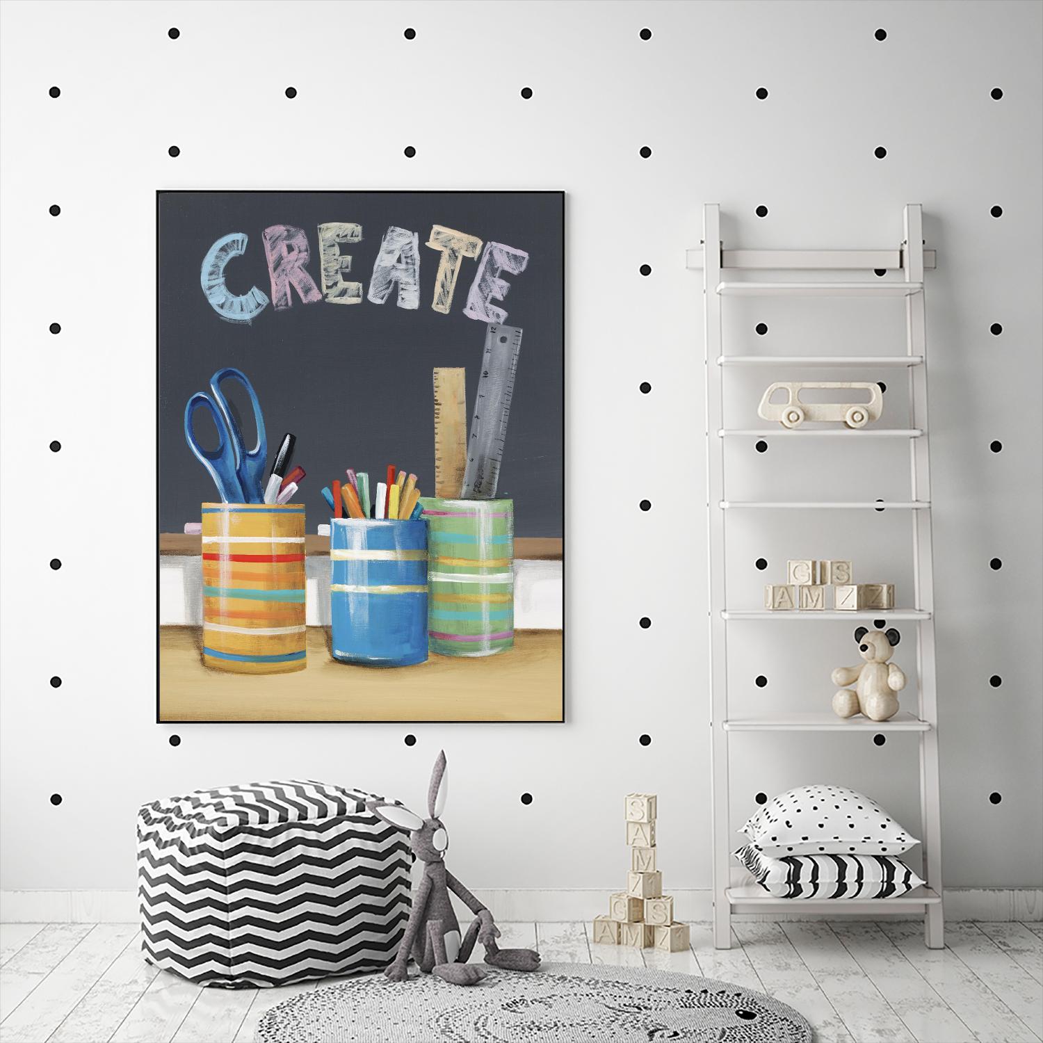 Rise and Shine IV by Daleno Art on GIANT ART - blue art for kids  school