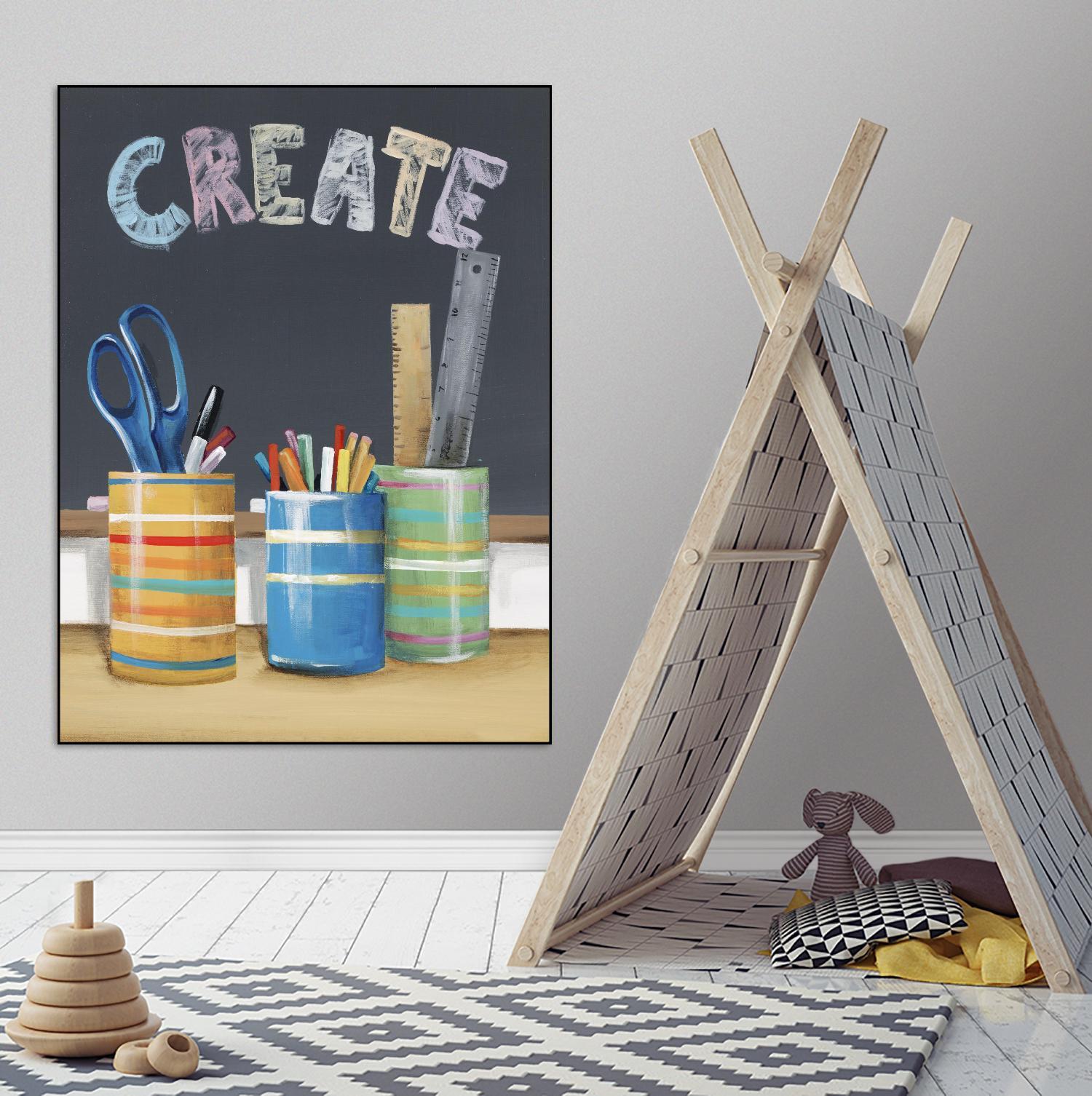 Rise and Shine IV by Daleno Art on GIANT ART - blue art for kids  school