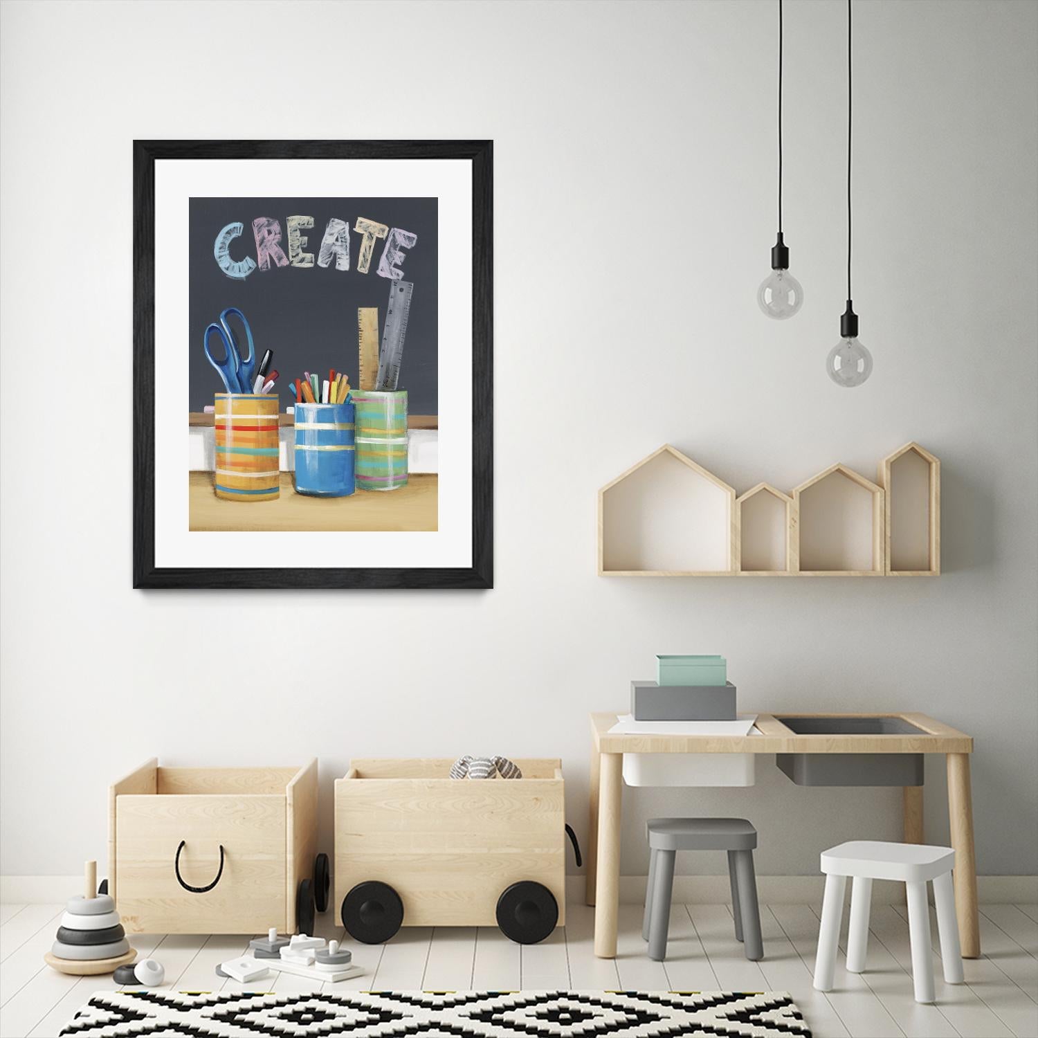 Rise and Shine IV by Daleno Art on GIANT ART - blue art for kids  school