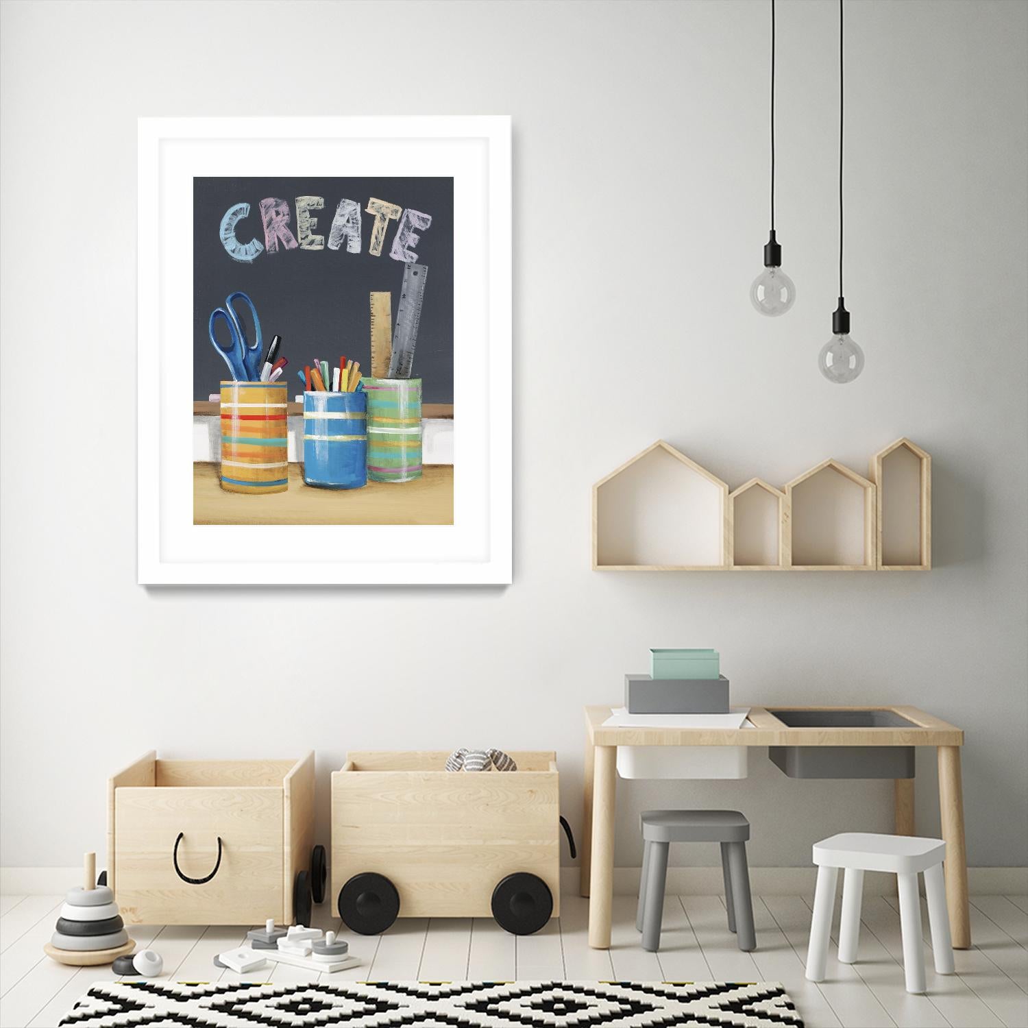 Rise and Shine IV by Daleno Art on GIANT ART - blue art for kids  school