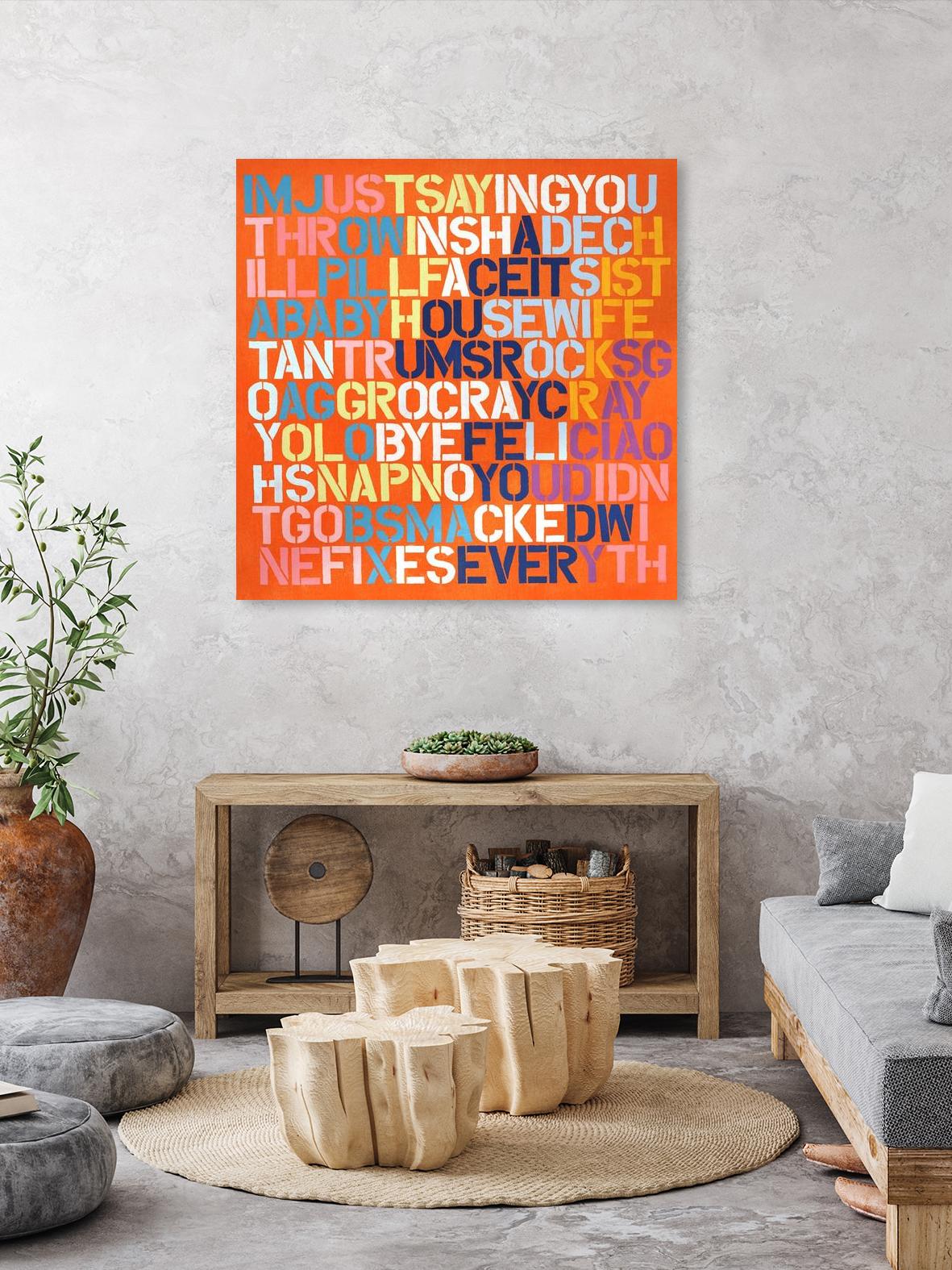 Cray Cray by Daleno Art on GIANT ART - orange typography writing
