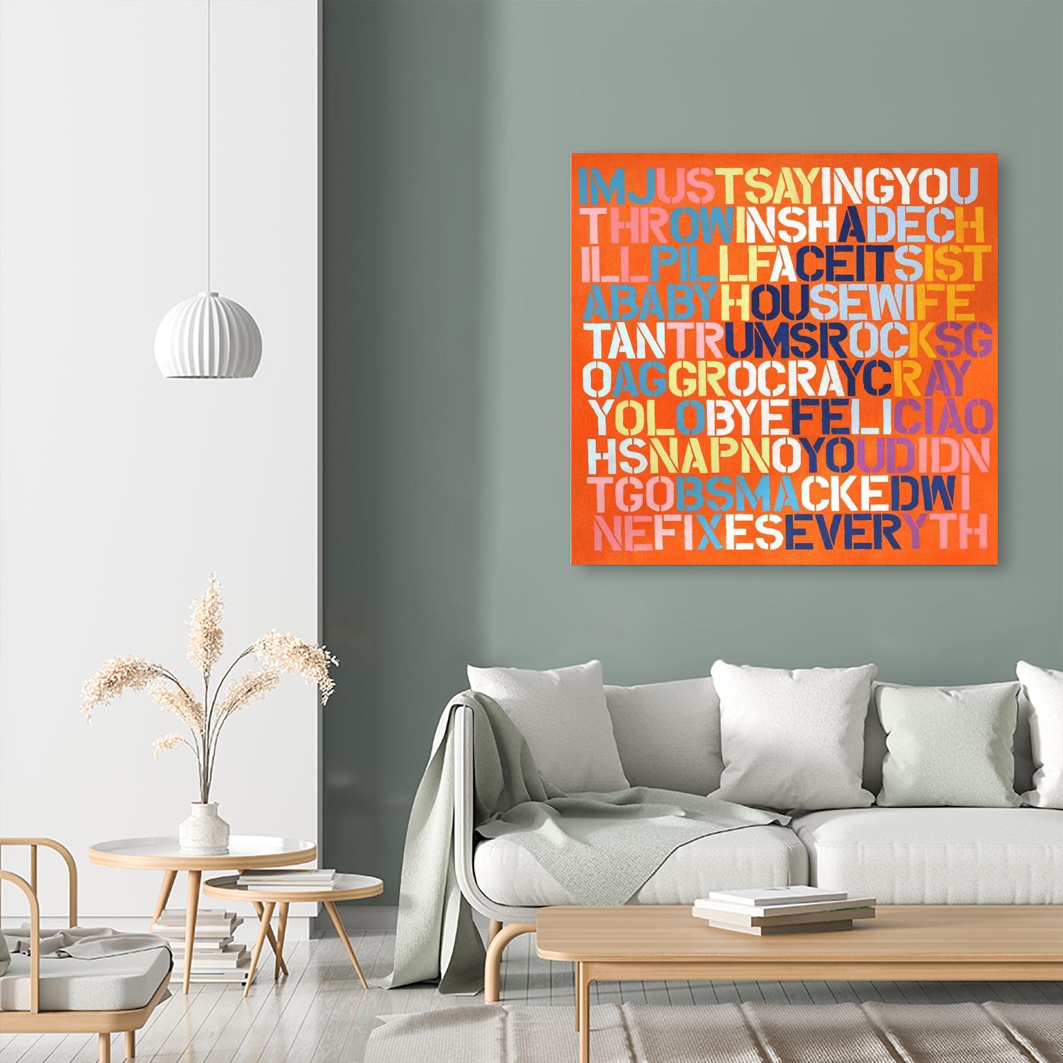 Cray Cray by Daleno Art on GIANT ART - orange typography writing