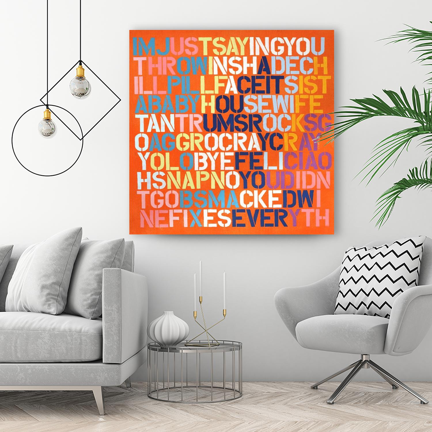 Cray Cray by Daleno Art on GIANT ART - orange typography writing
