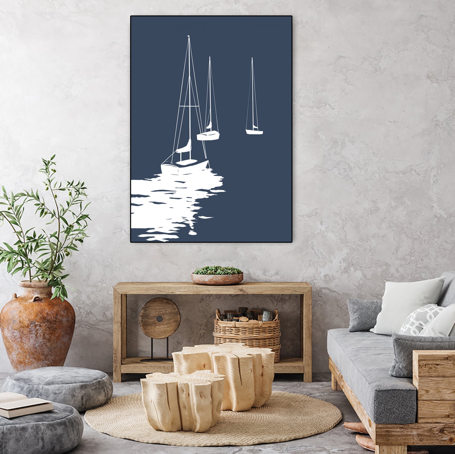 Weekend Ways I by Daleno Art on GIANT ART - blue coastal