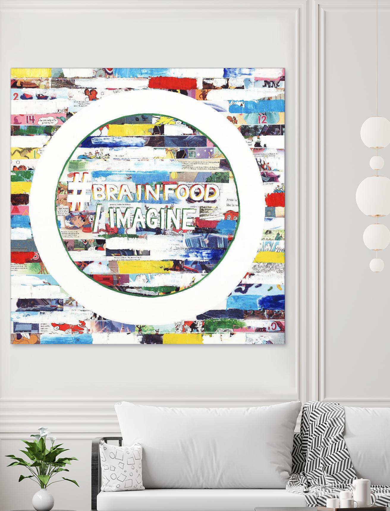 Smoke Circus IV by Daleno Art on GIANT ART - red patterns  abstrait