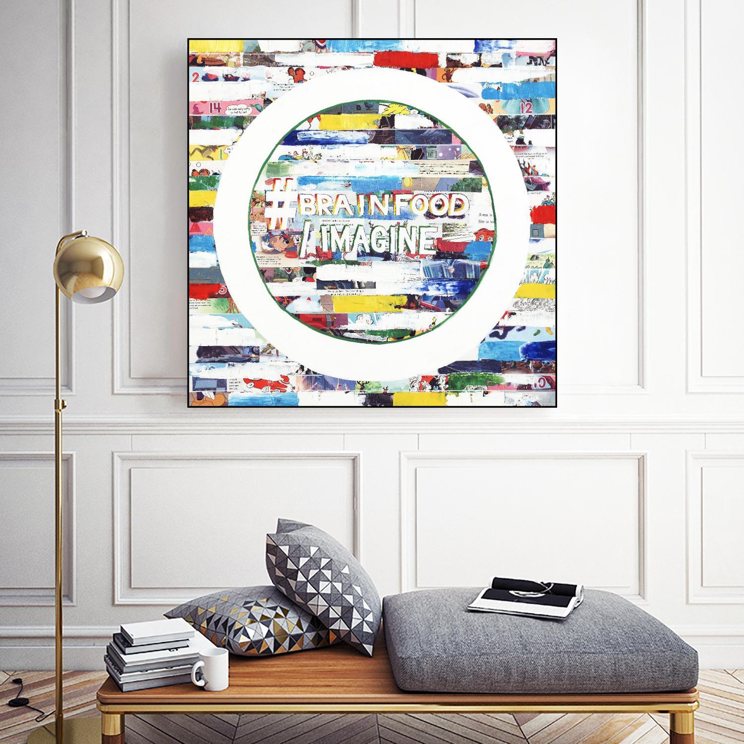 Smoke Circus IV by Daleno Art on GIANT ART - red patterns  abstrait