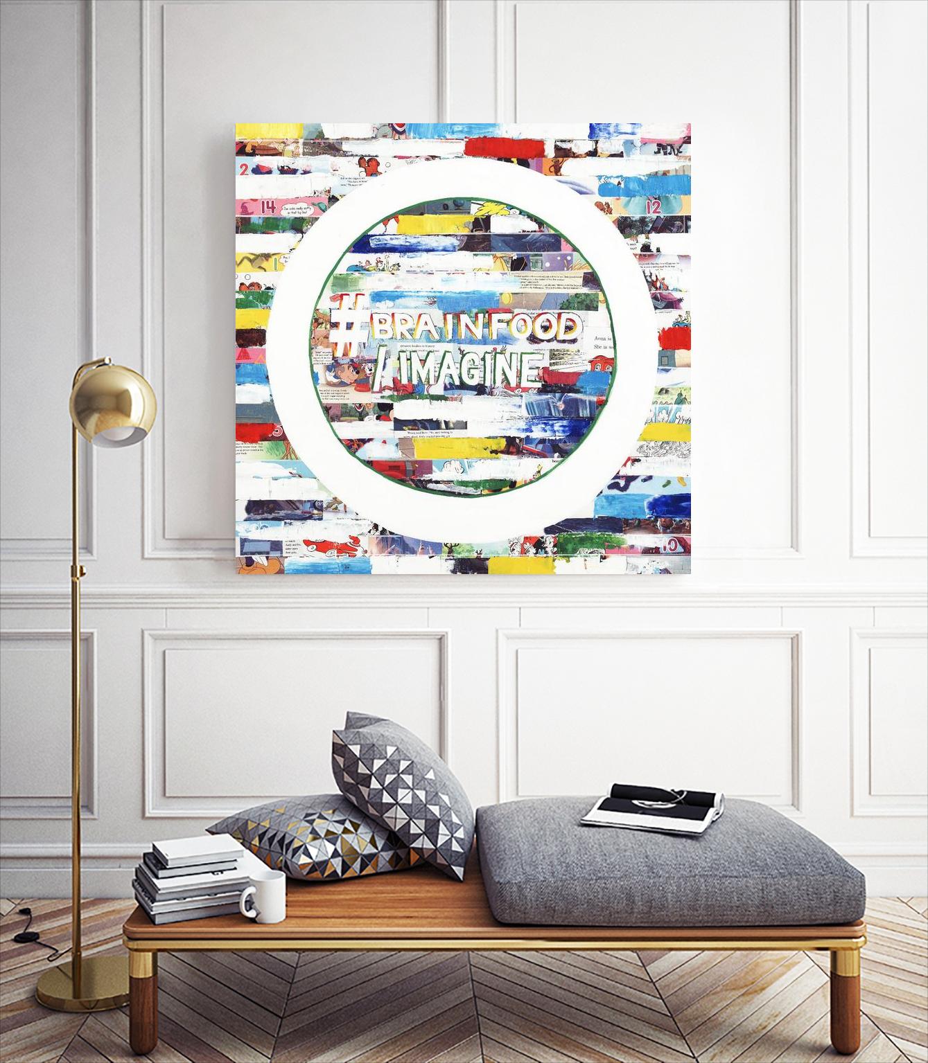 Smoke Circus IV by Daleno Art on GIANT ART - red patterns  abstrait