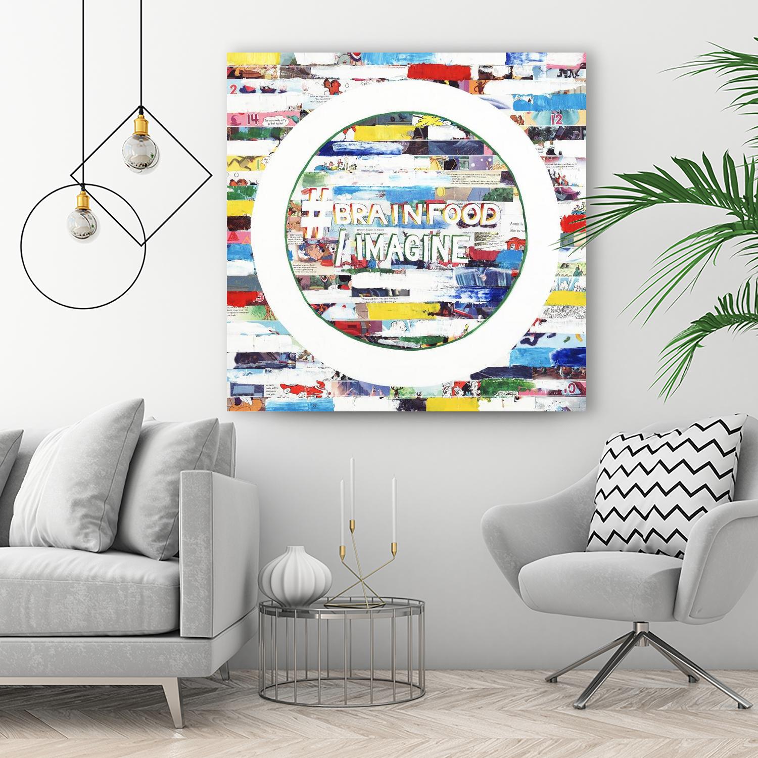 Smoke Circus IV by Daleno Art on GIANT ART - red patterns  abstrait