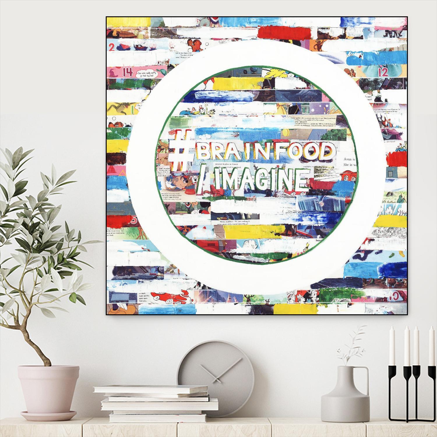 Smoke Circus IV by Daleno Art on GIANT ART - red patterns  abstrait