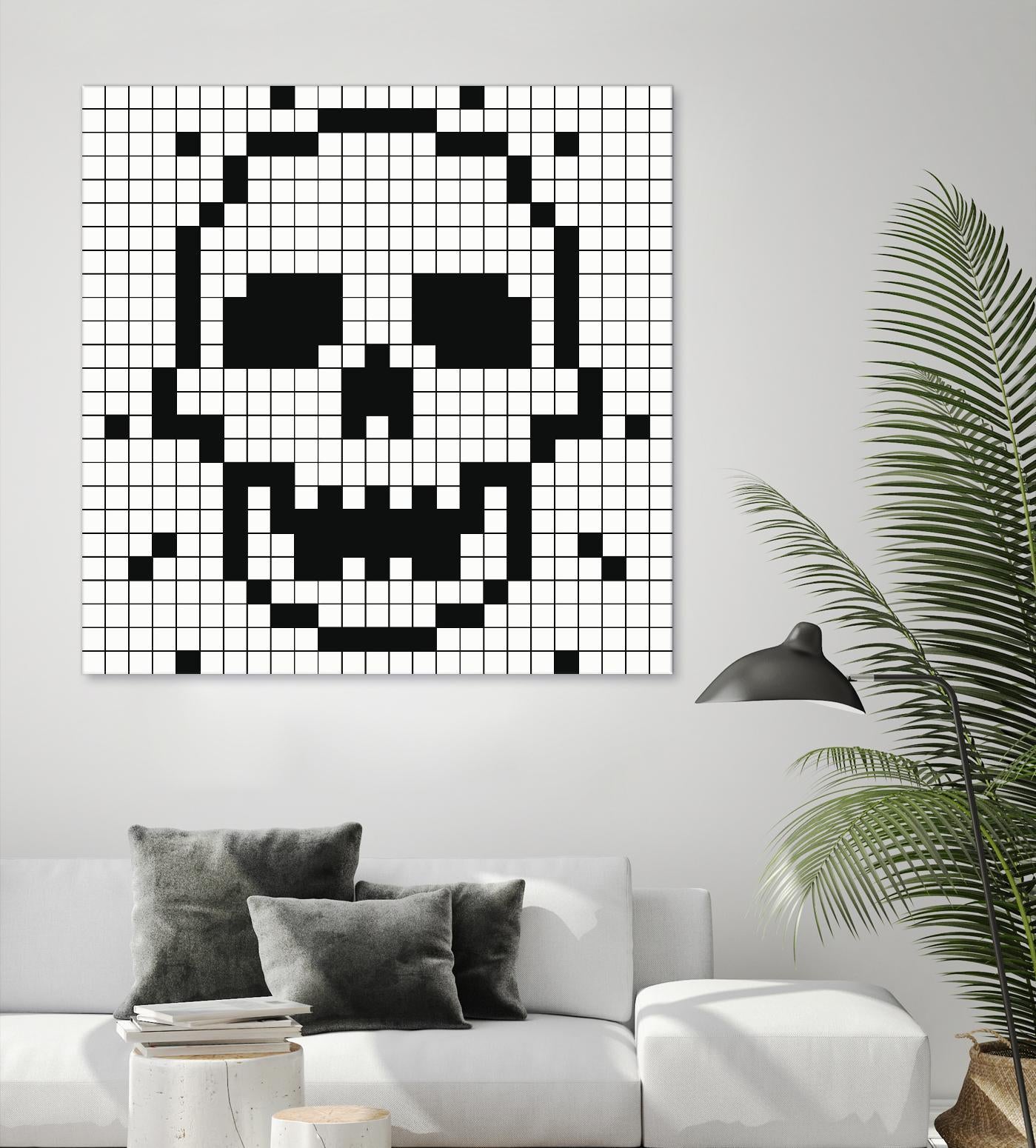 Crossed my Mind by Daleno Art on GIANT ART - white black&white skeleton