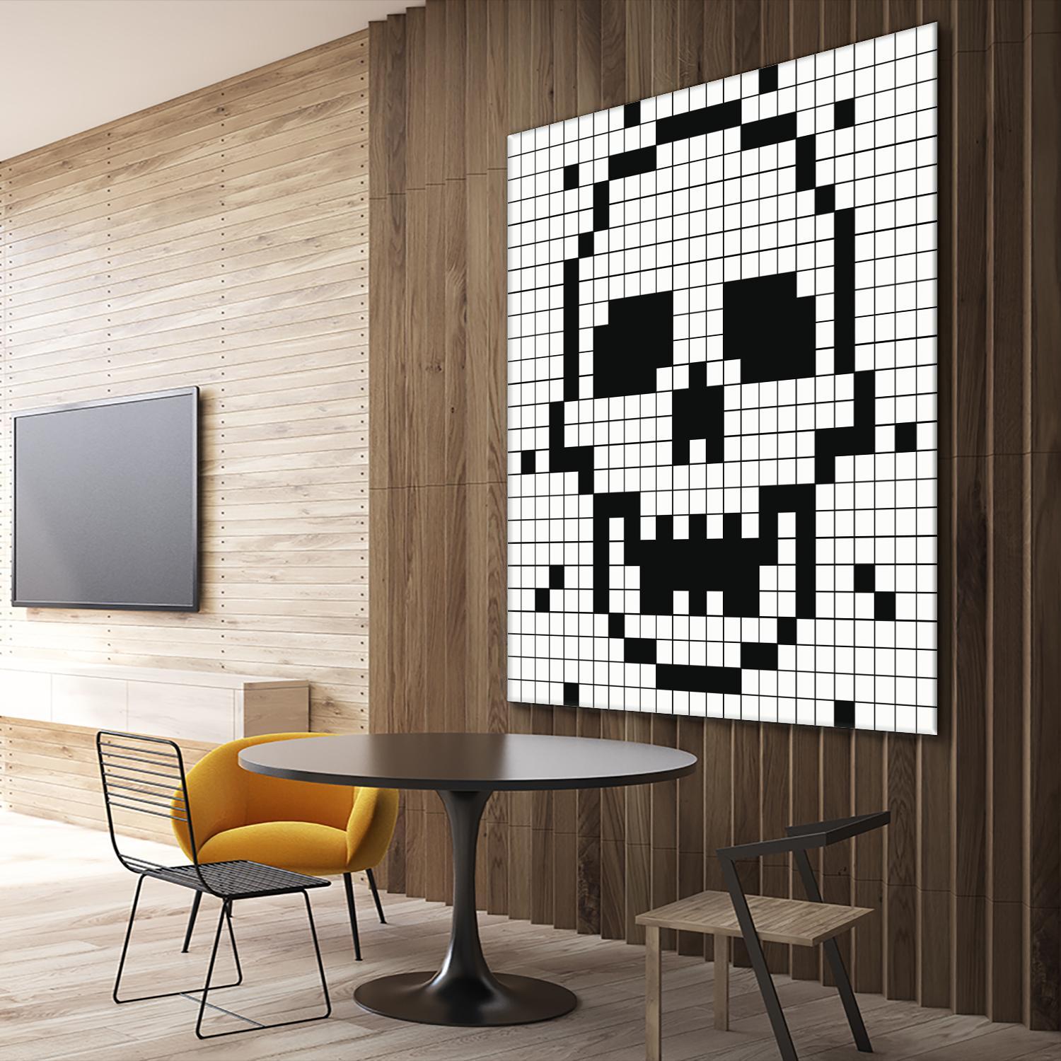 Crossed my Mind by Daleno Art on GIANT ART - white black&white skeleton
