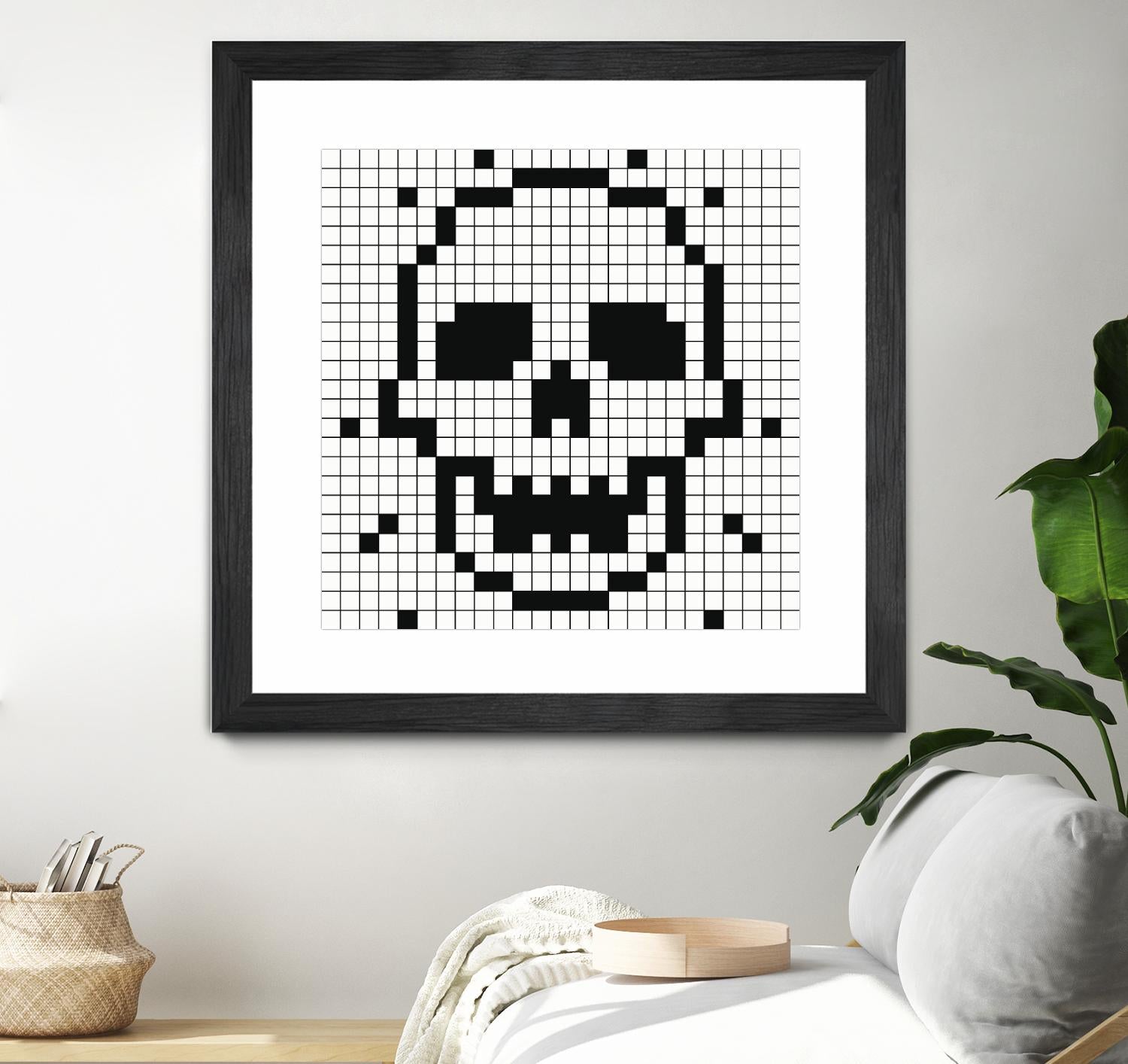 Crossed my Mind by Daleno Art on GIANT ART - white black&white skeleton