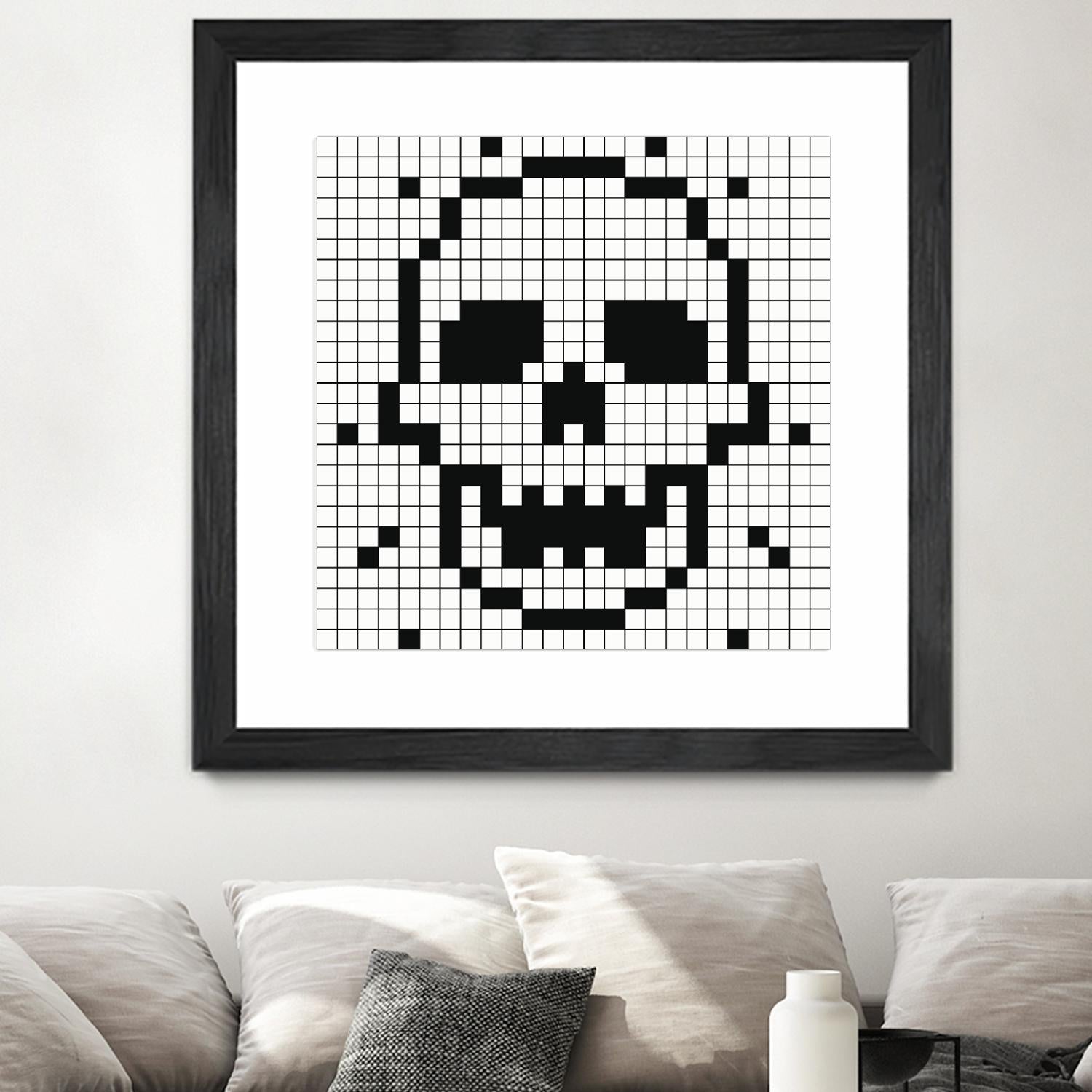 Crossed my Mind by Daleno Art on GIANT ART - white black&white skeleton