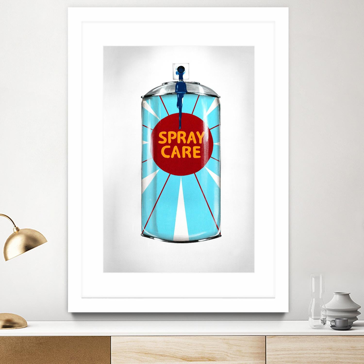 Public Expression II by Daleno Art on GIANT ART - red typography spray can