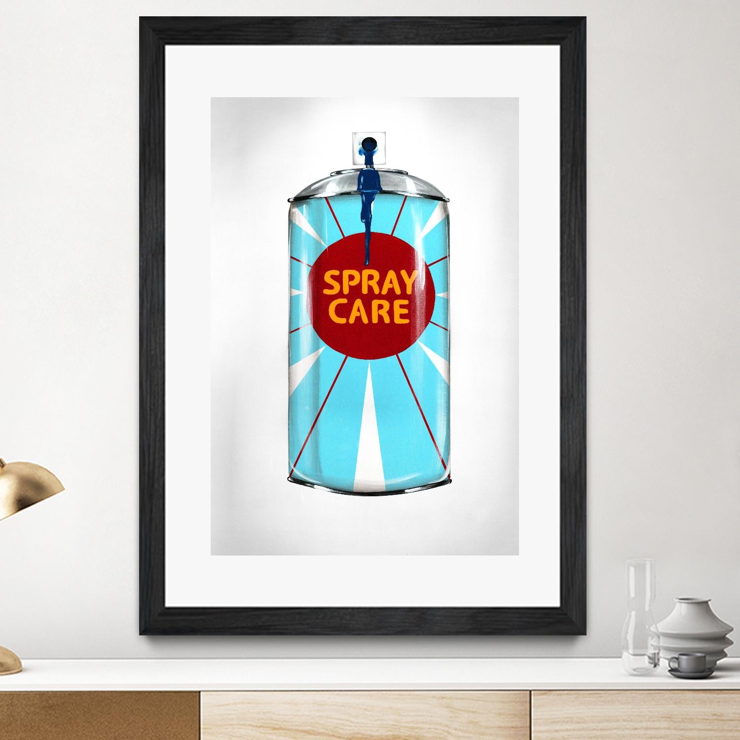 Public Expression II by Daleno Art on GIANT ART - red typography spray can