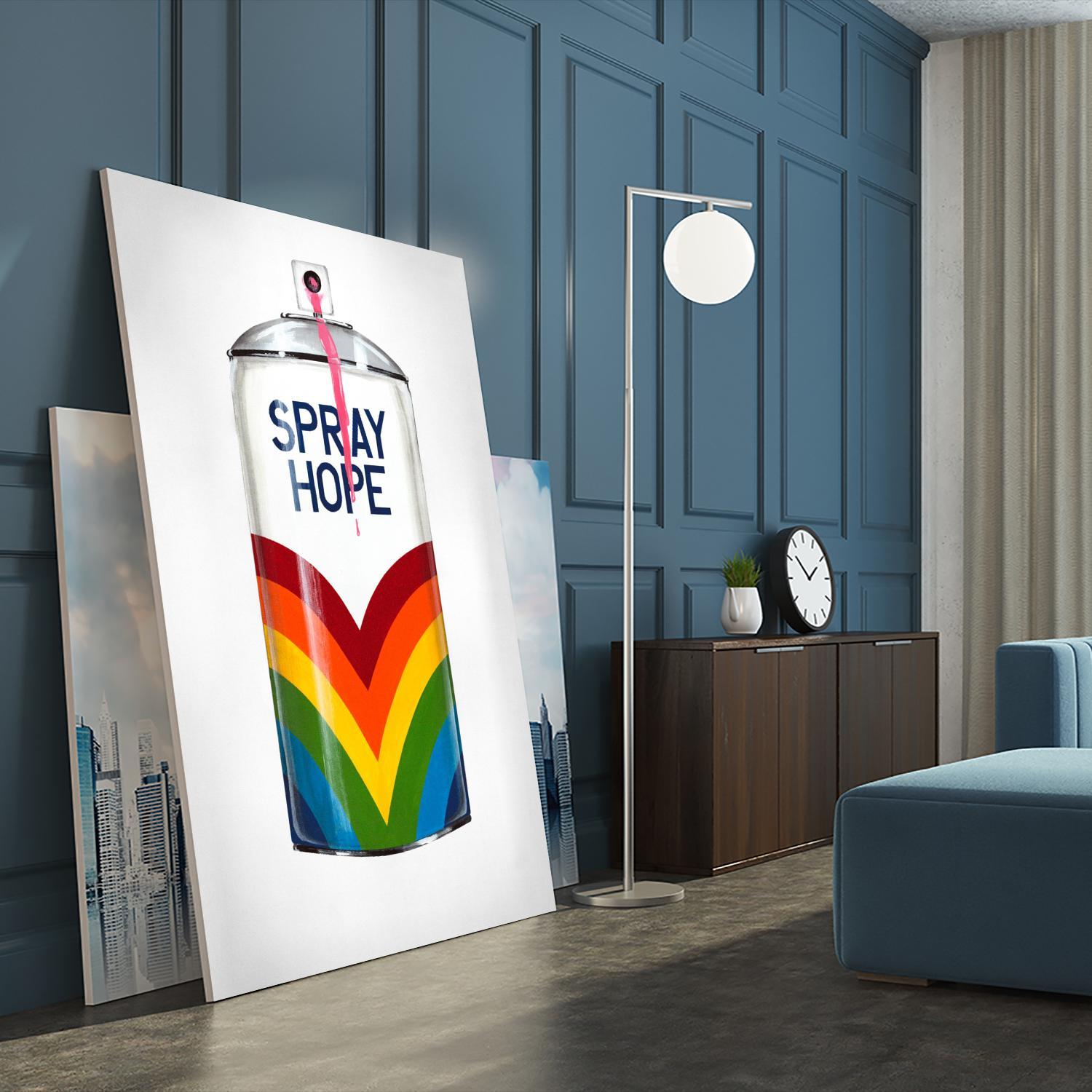 Public Expression VI by Daleno Art on GIANT ART - red typography spray can