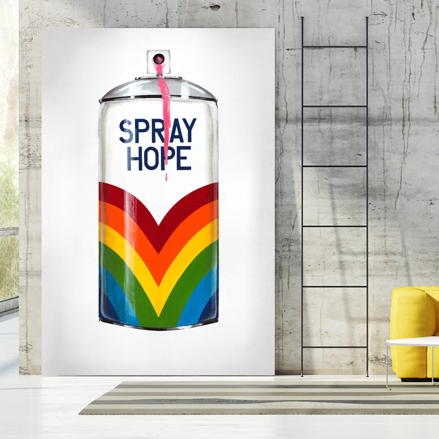 Public Expression VI by Daleno Art on GIANT ART - red typography spray can