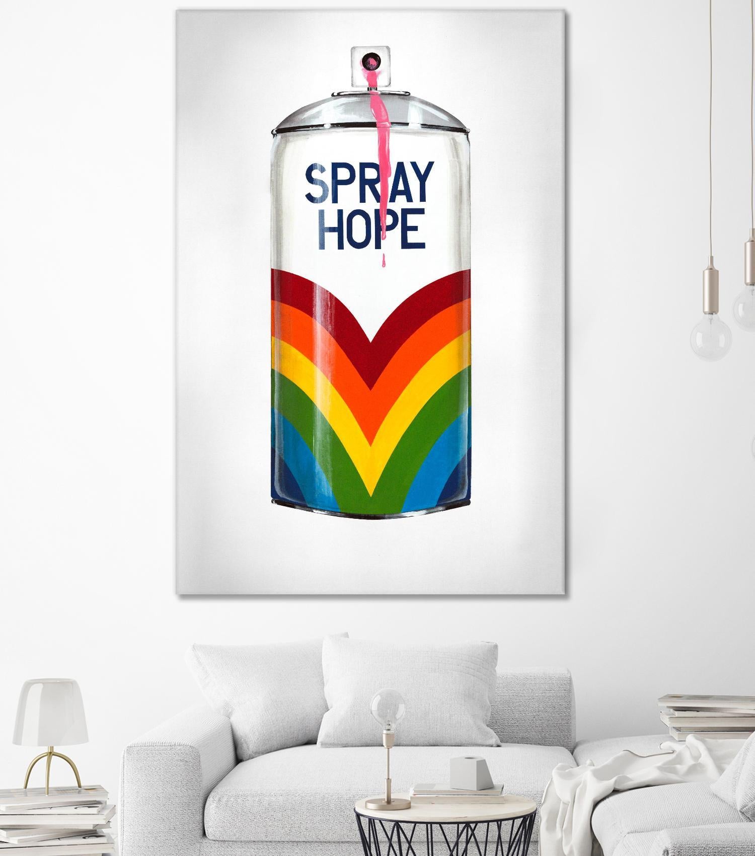 Public Expression VI by Daleno Art on GIANT ART - red typography spray can