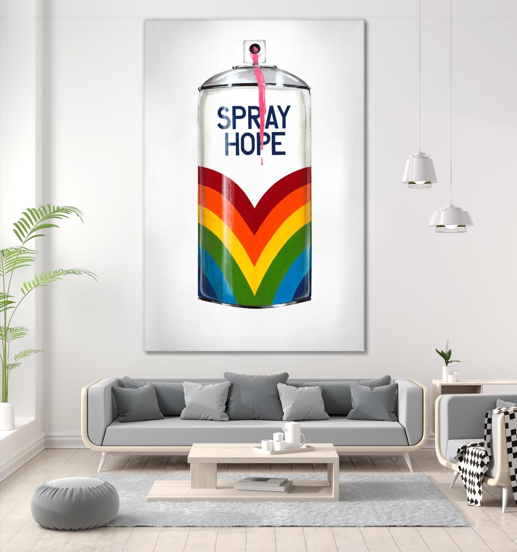 Public Expression VI by Daleno Art on GIANT ART - red typography spray can