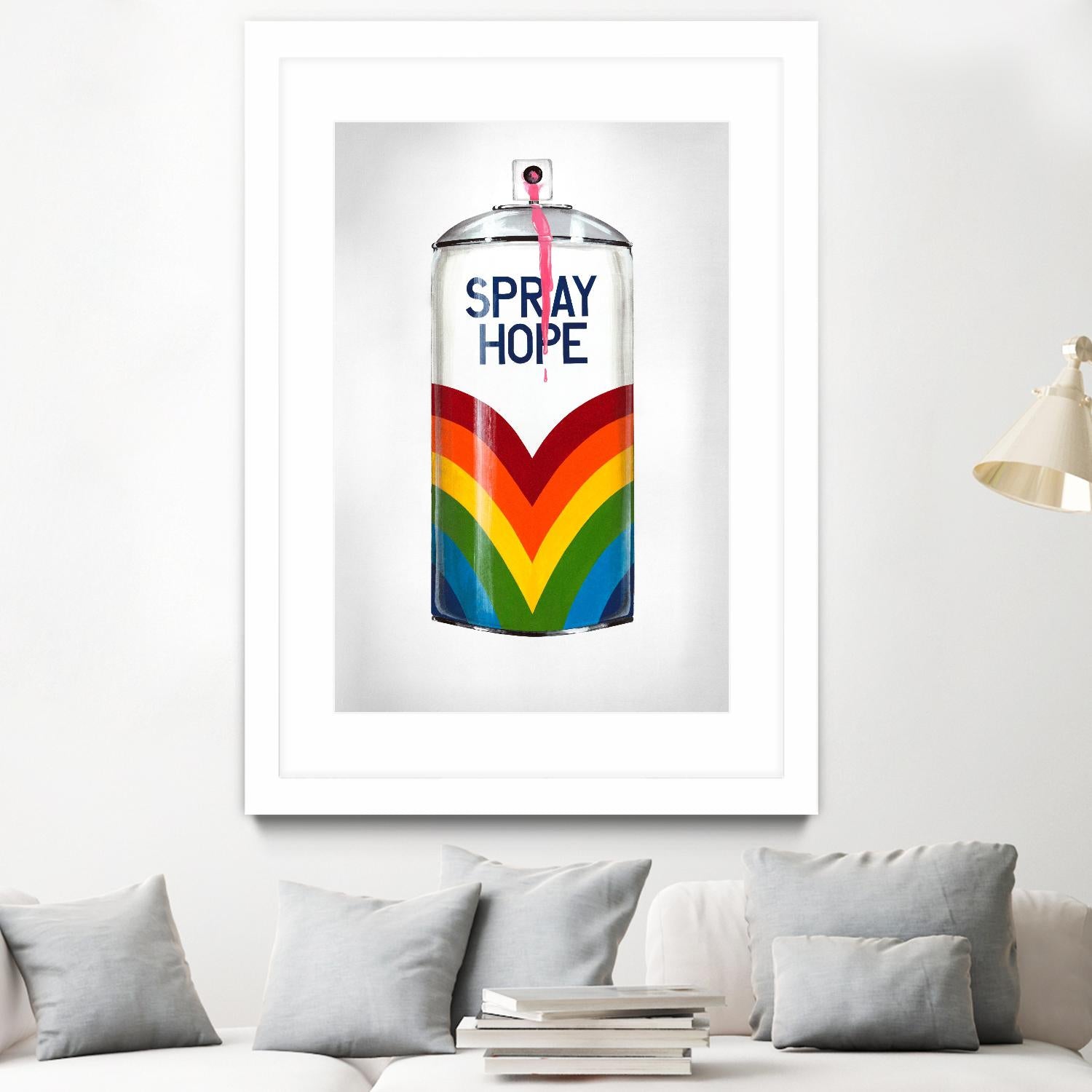 Public Expression VI by Daleno Art on GIANT ART - red typography spray can