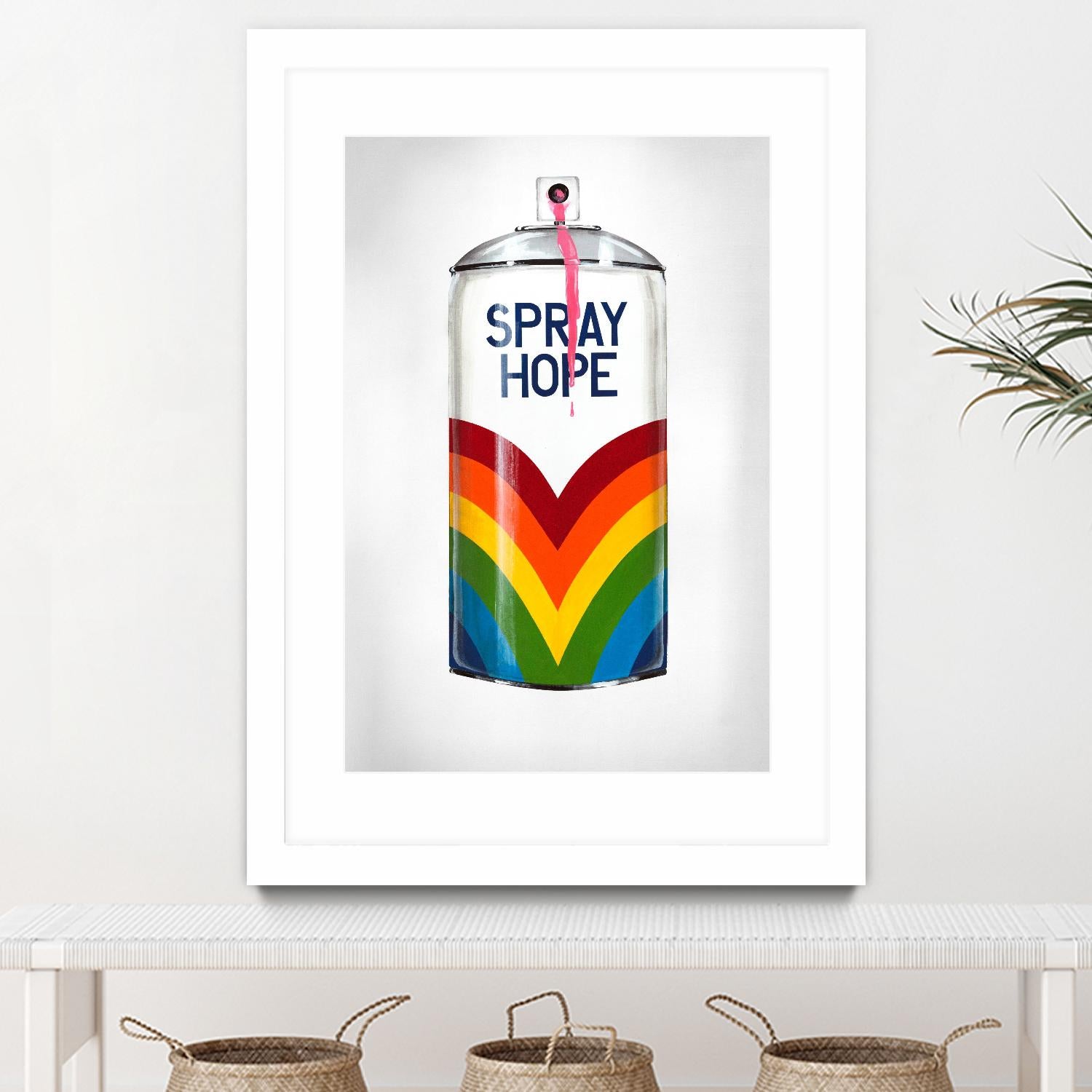 Public Expression VI by Daleno Art on GIANT ART - red typography spray can