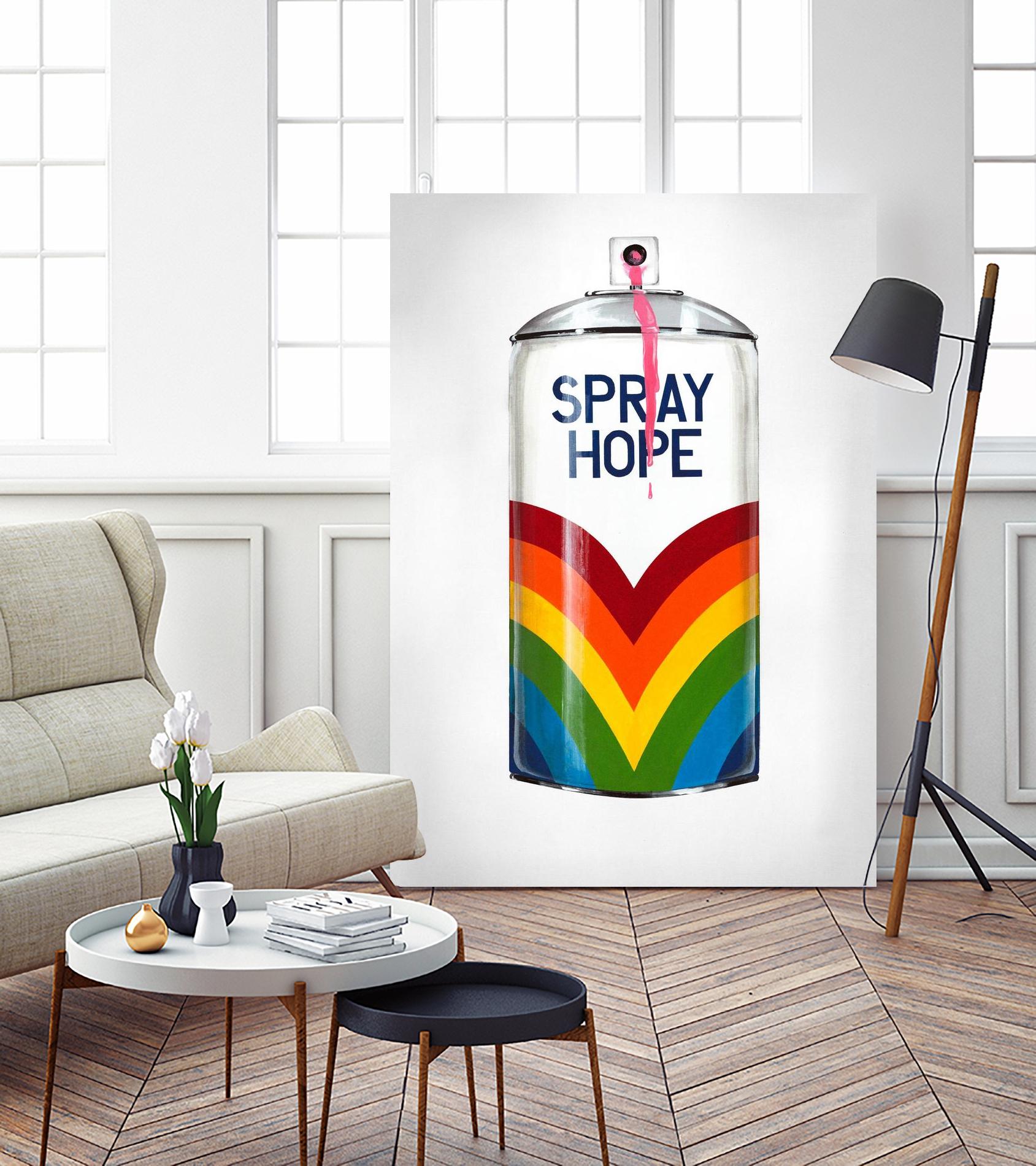 Public Expression VI by Daleno Art on GIANT ART - red typography spray can