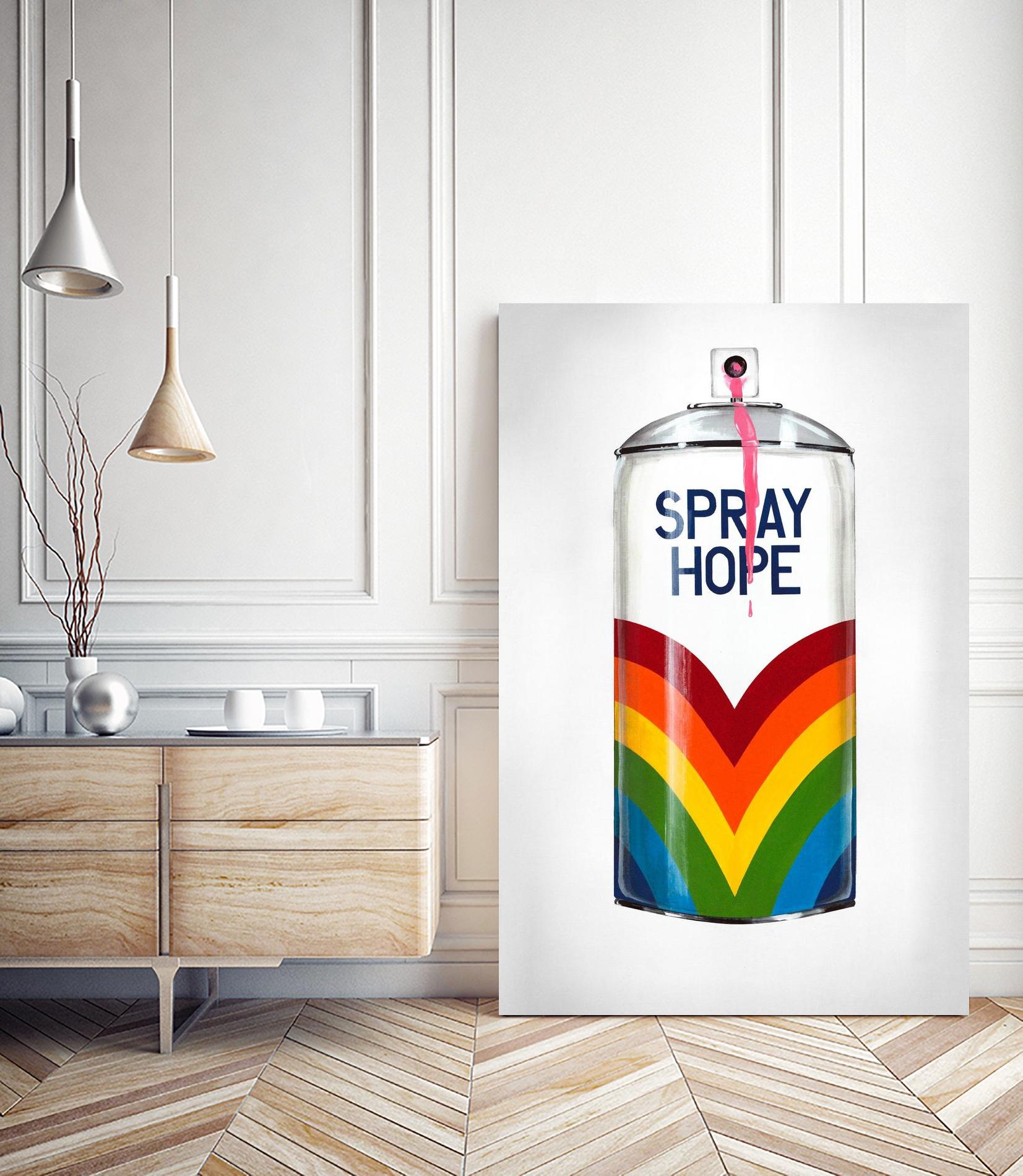 Public Expression VI by Daleno Art on GIANT ART - red typography spray can