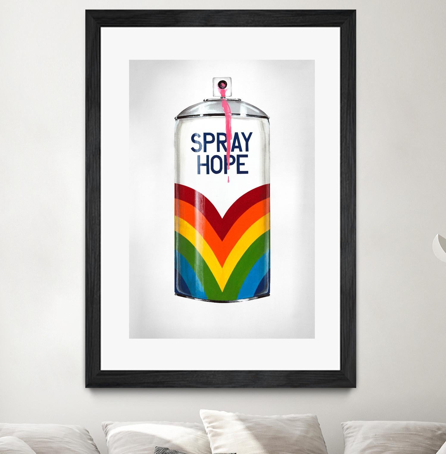 Public Expression VI by Daleno Art on GIANT ART - red typography spray can