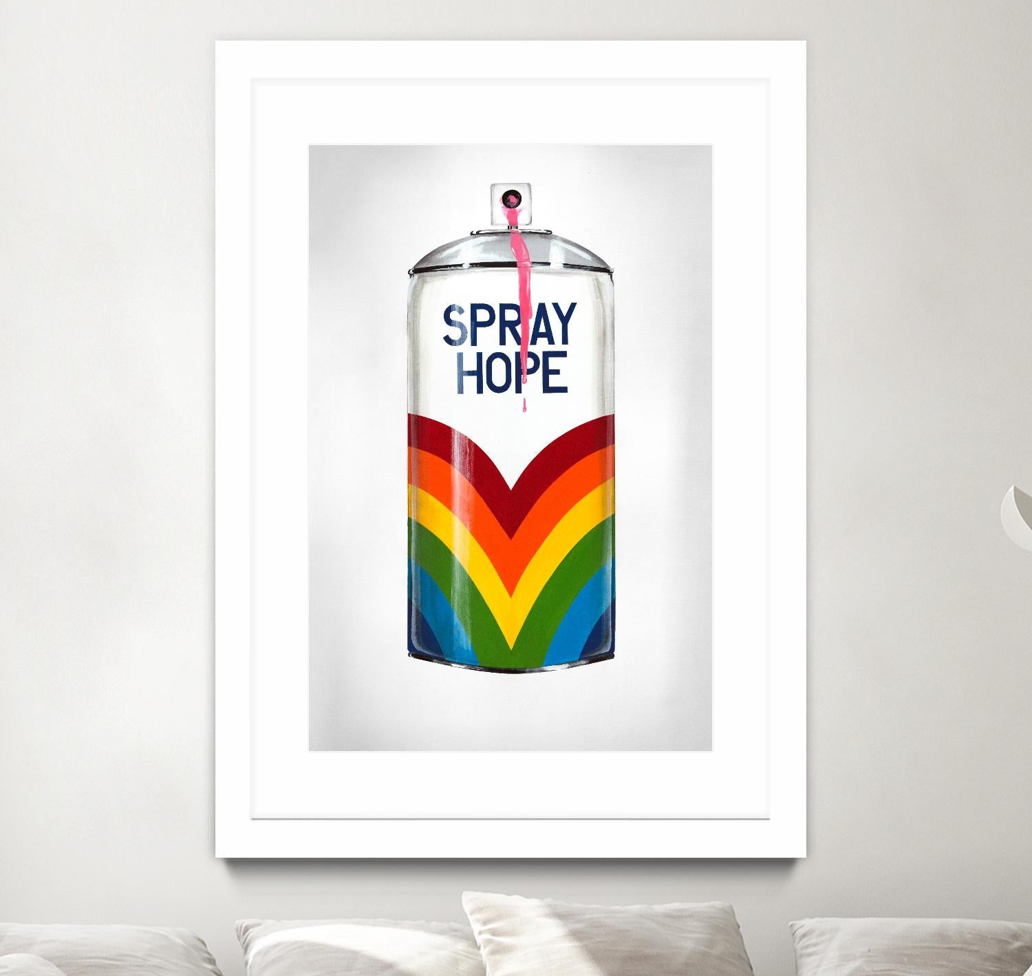 Public Expression VI by Daleno Art on GIANT ART - red typography spray can