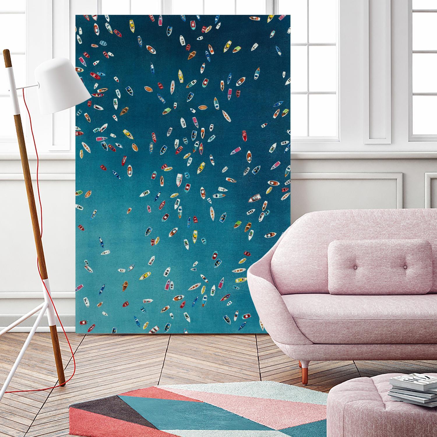 A Summer To Gather by Daleno Art on GIANT ART - red abstract costal