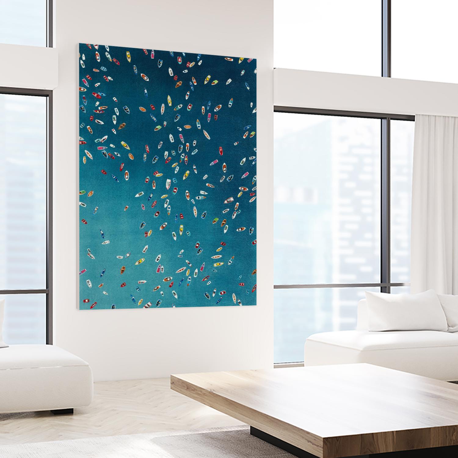 A Summer To Gather by Daleno Art on GIANT ART - red abstract costal