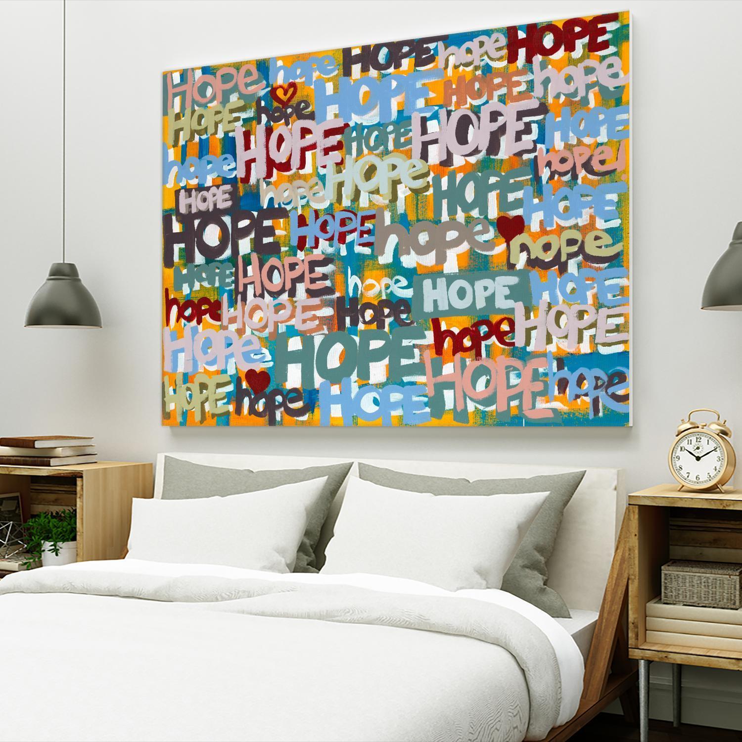 Its Time for Hope by Daleno Art on GIANT ART - red abstract writing