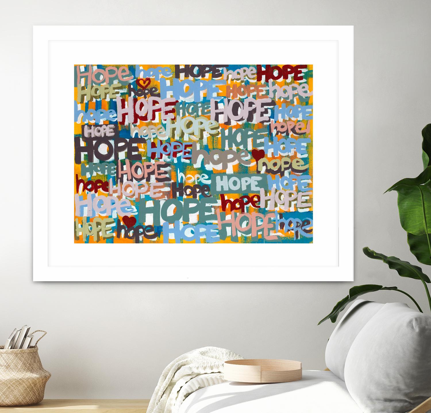 Its Time for Hope by Daleno Art on GIANT ART - red typography writing