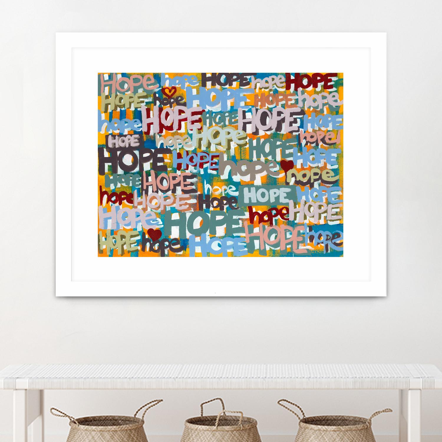 Its Time for Hope by Daleno Art on GIANT ART - red typography writing