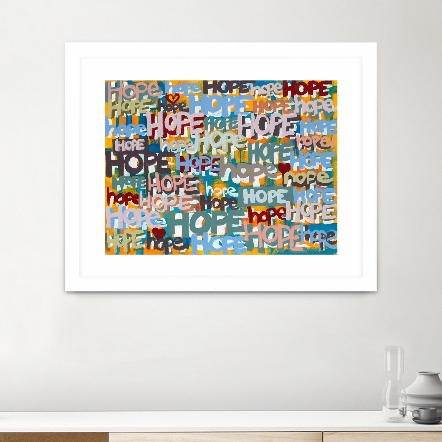 Its Time for Hope by Daleno Art on GIANT ART - red typography writing