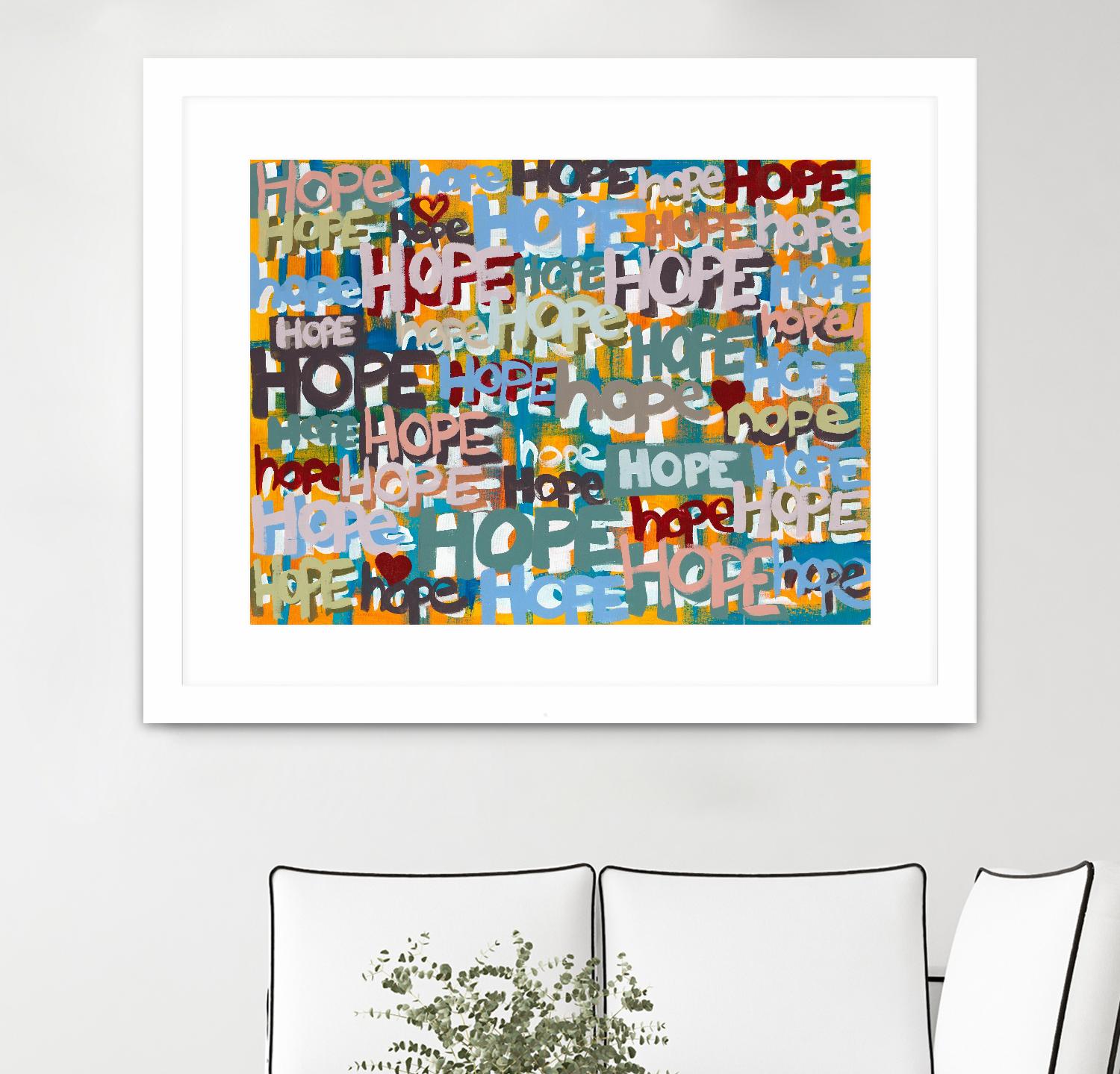 Its Time for Hope by Daleno Art on GIANT ART - red typography writing