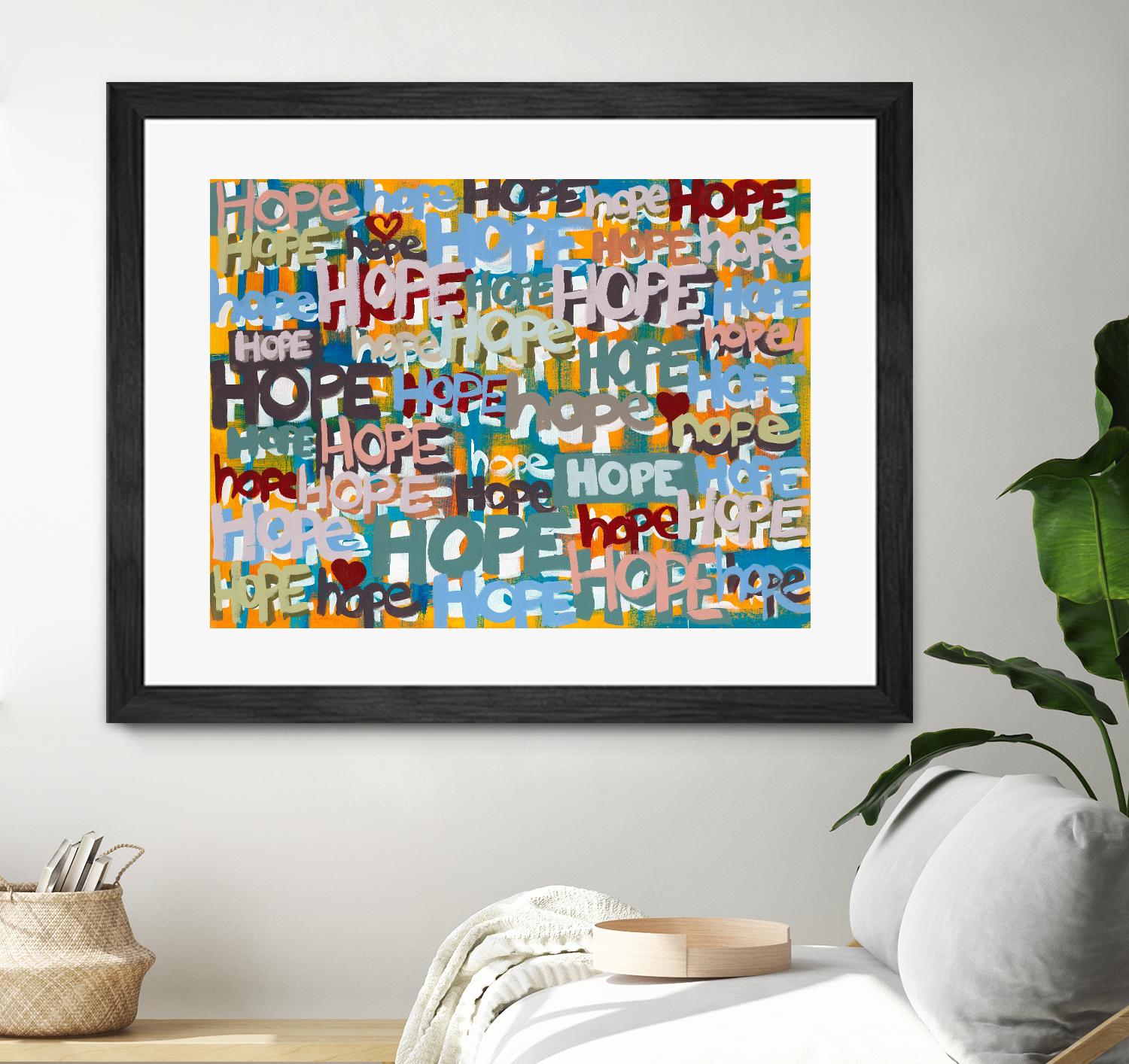 Its Time for Hope by Daleno Art on GIANT ART - red typography writing