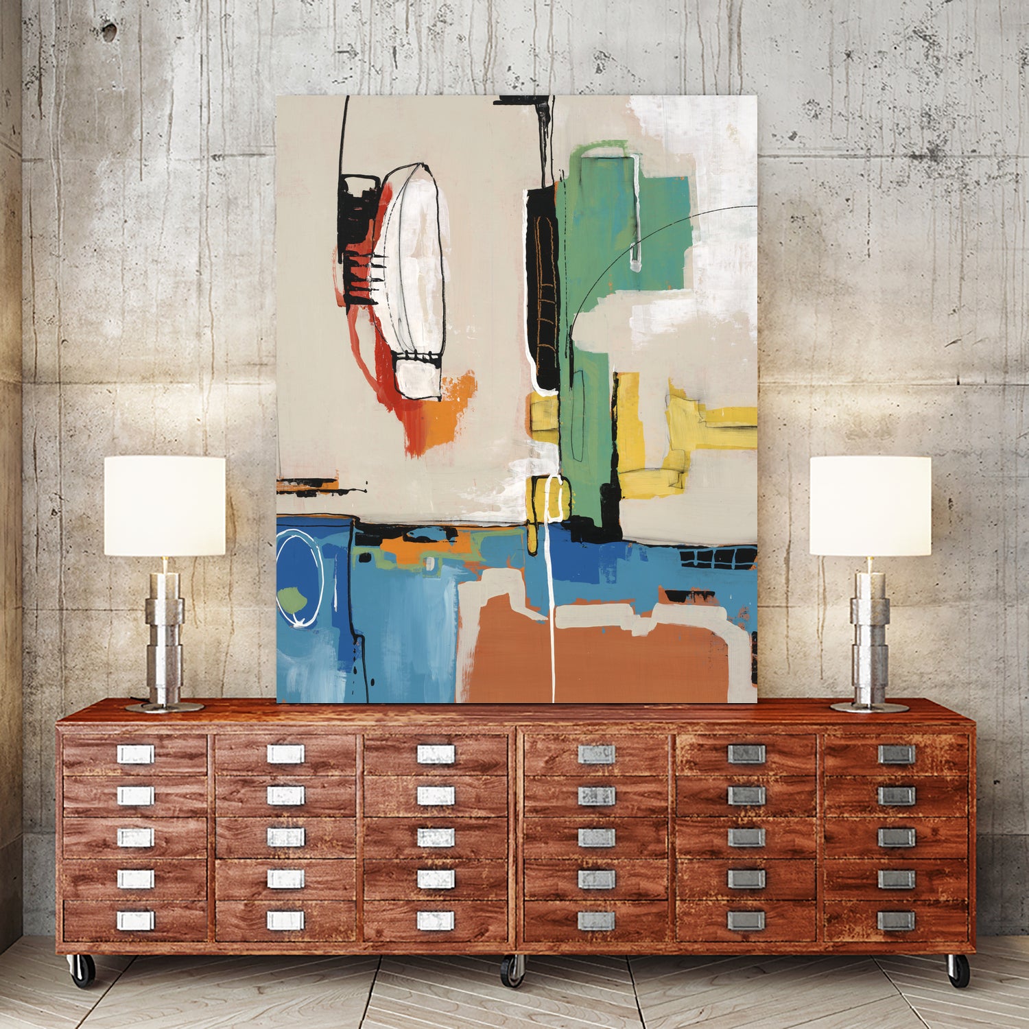 Comic Relief by Daleno Art on GIANT ART - green abstract